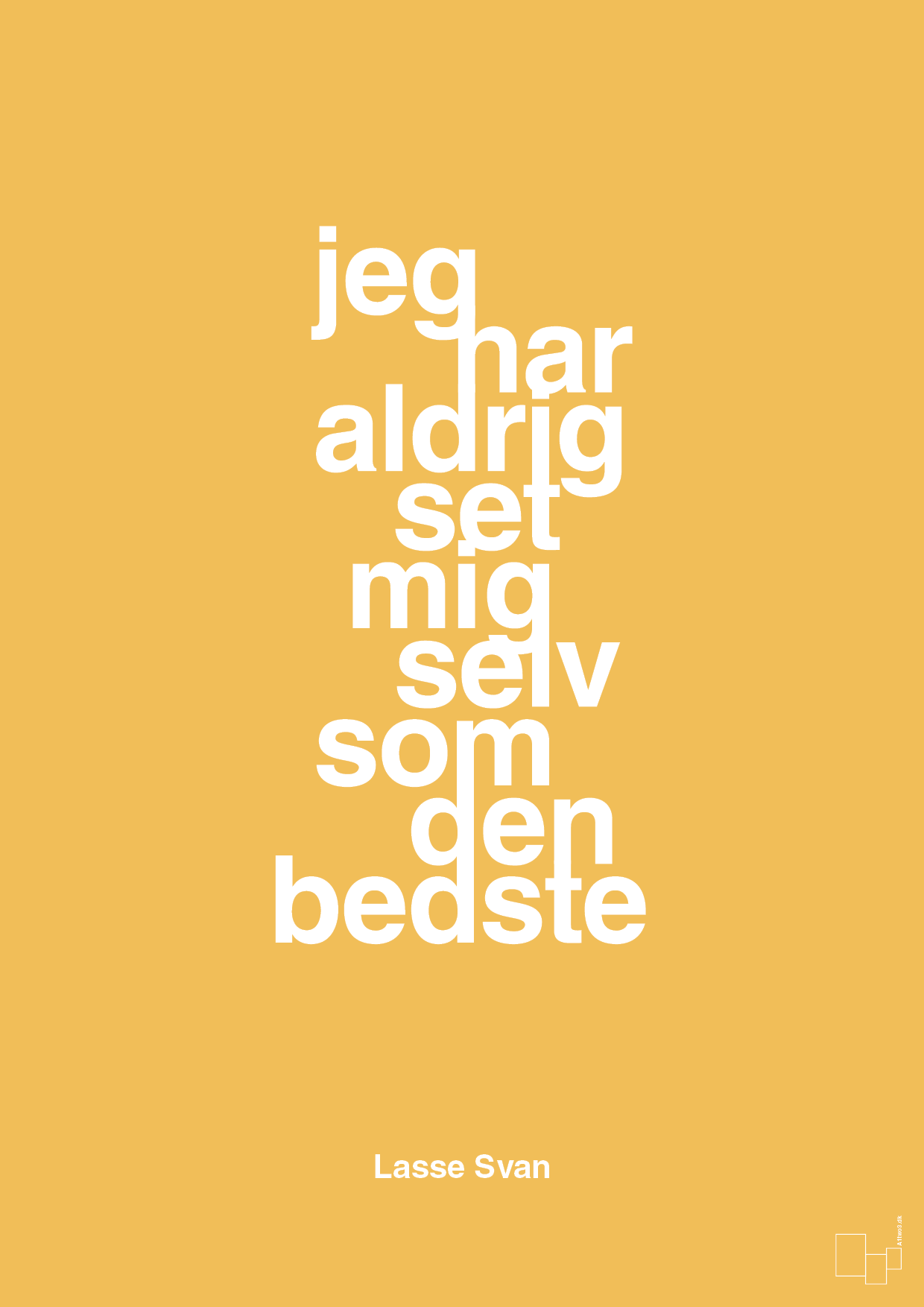 plakat: jeg har aldrig set mig selv som den bedste - honeycomb-Håndbold-A1two3