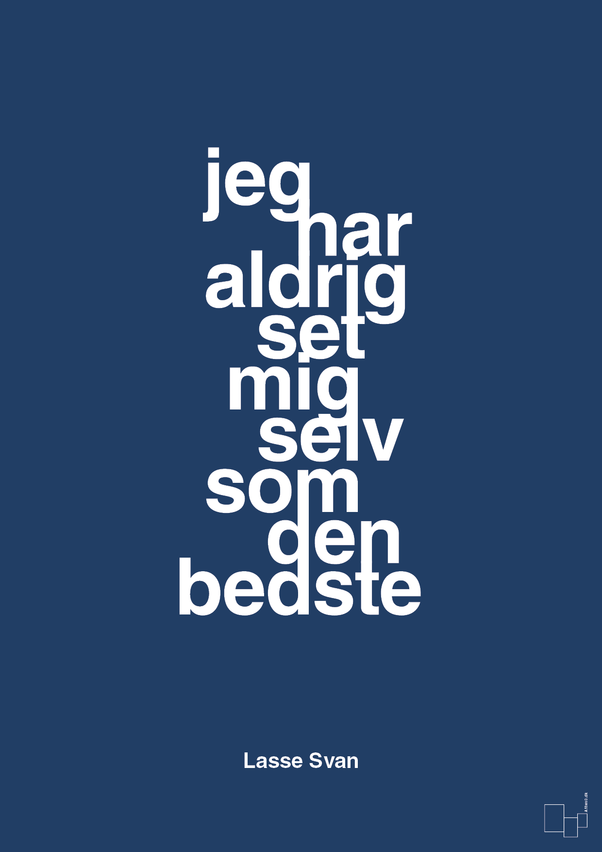 plakat: jeg har aldrig set mig selv som den bedste - lapis blue-Håndbold-A1two3