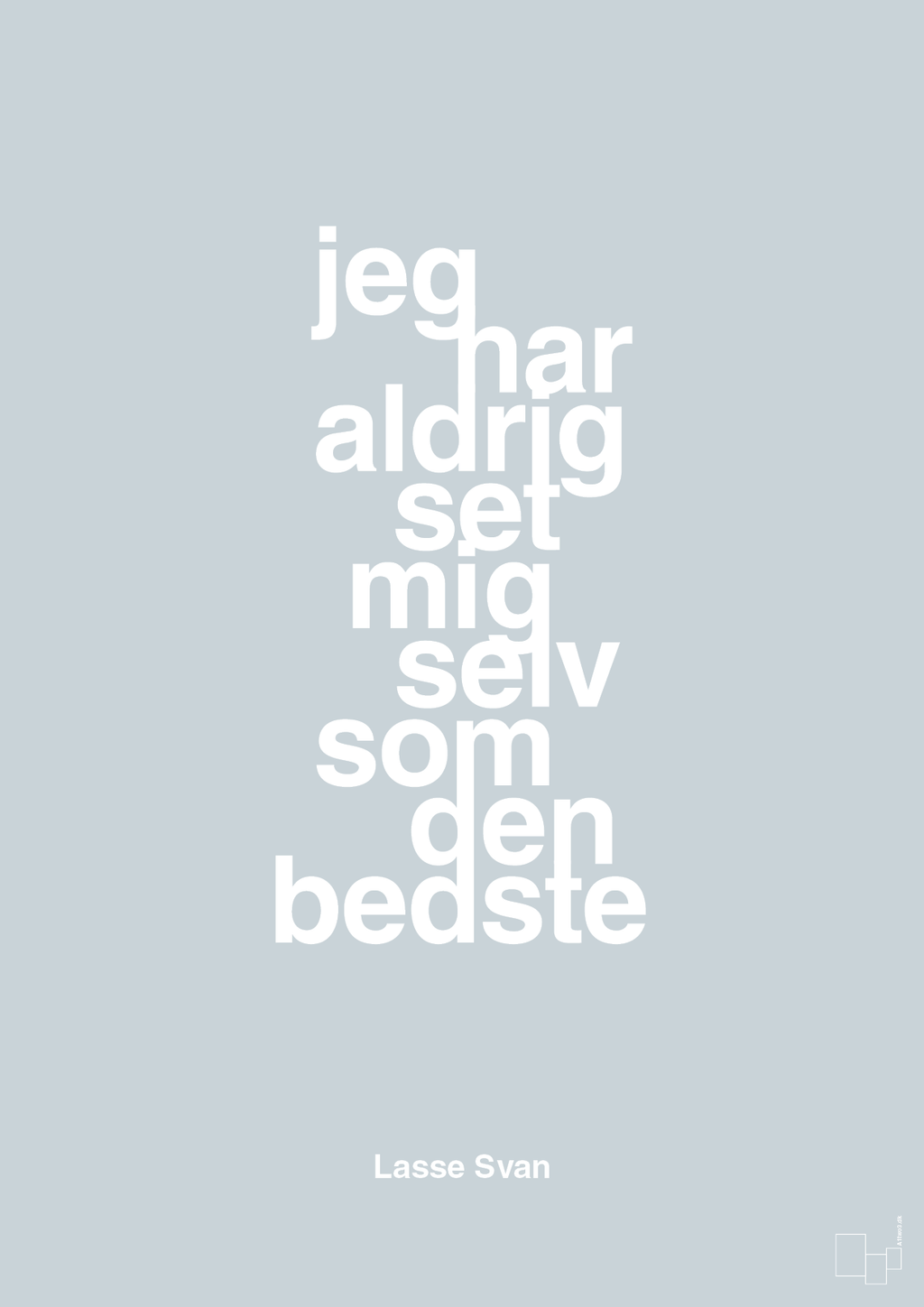 plakat: jeg har aldrig set mig selv som den bedste - light drizzle-Håndbold-A1two3