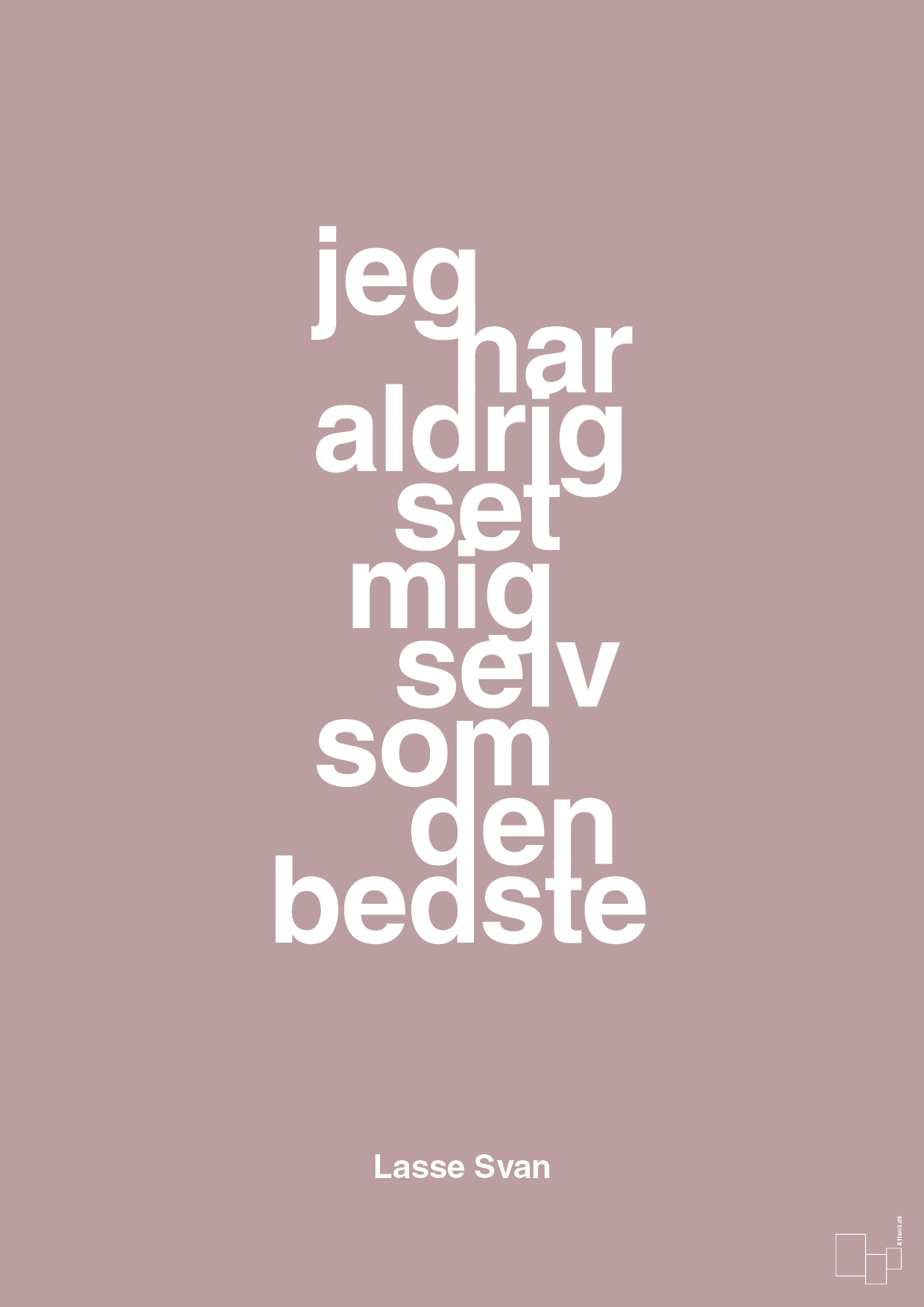 plakat: jeg har aldrig set mig selv som den bedste - light rose-Håndbold-A1two3