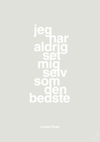 plakat: jeg har aldrig set mig selv som den bedste - painters white-Håndbold-A1two3