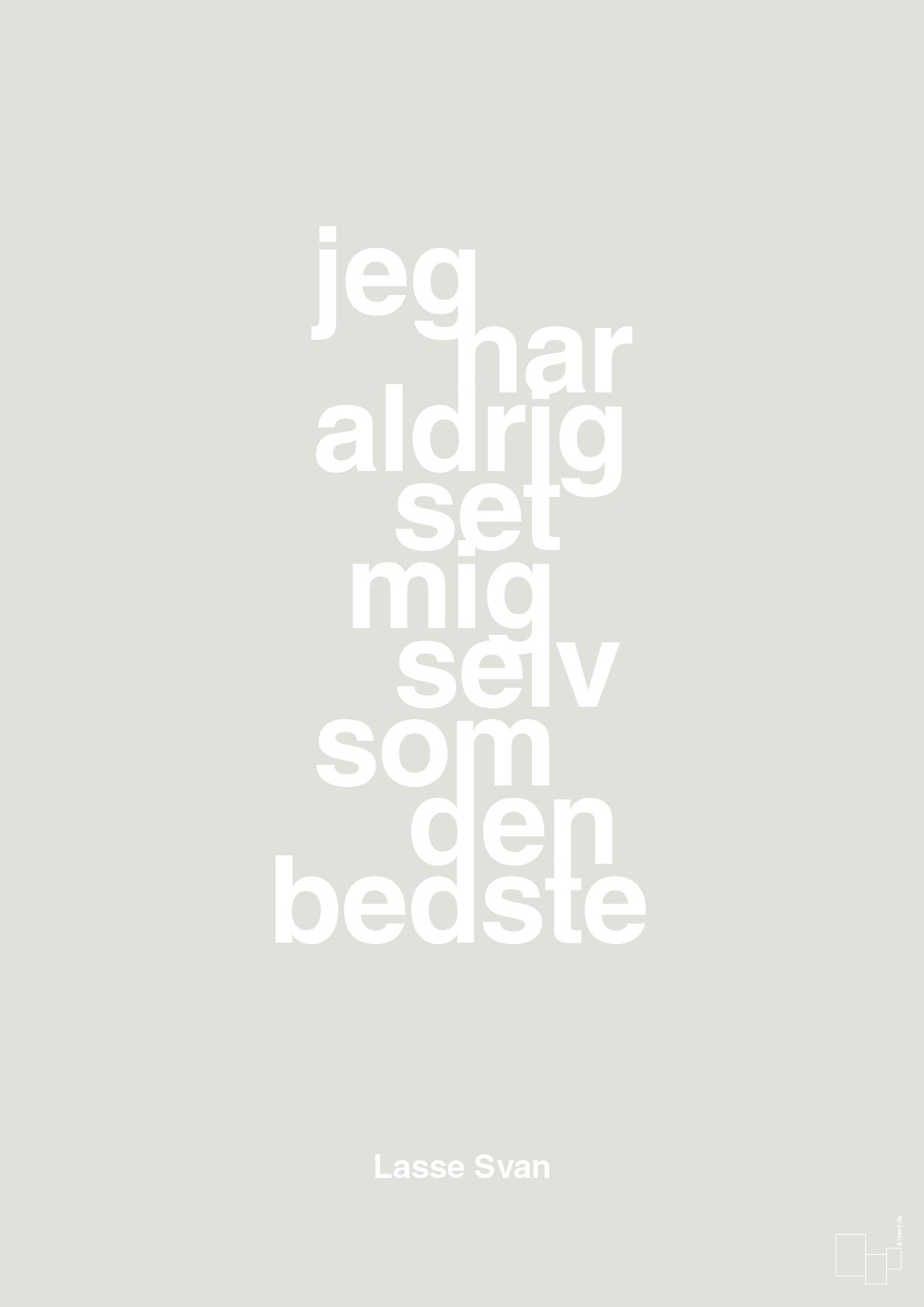 plakat: jeg har aldrig set mig selv som den bedste - painters white-Håndbold-A1two3