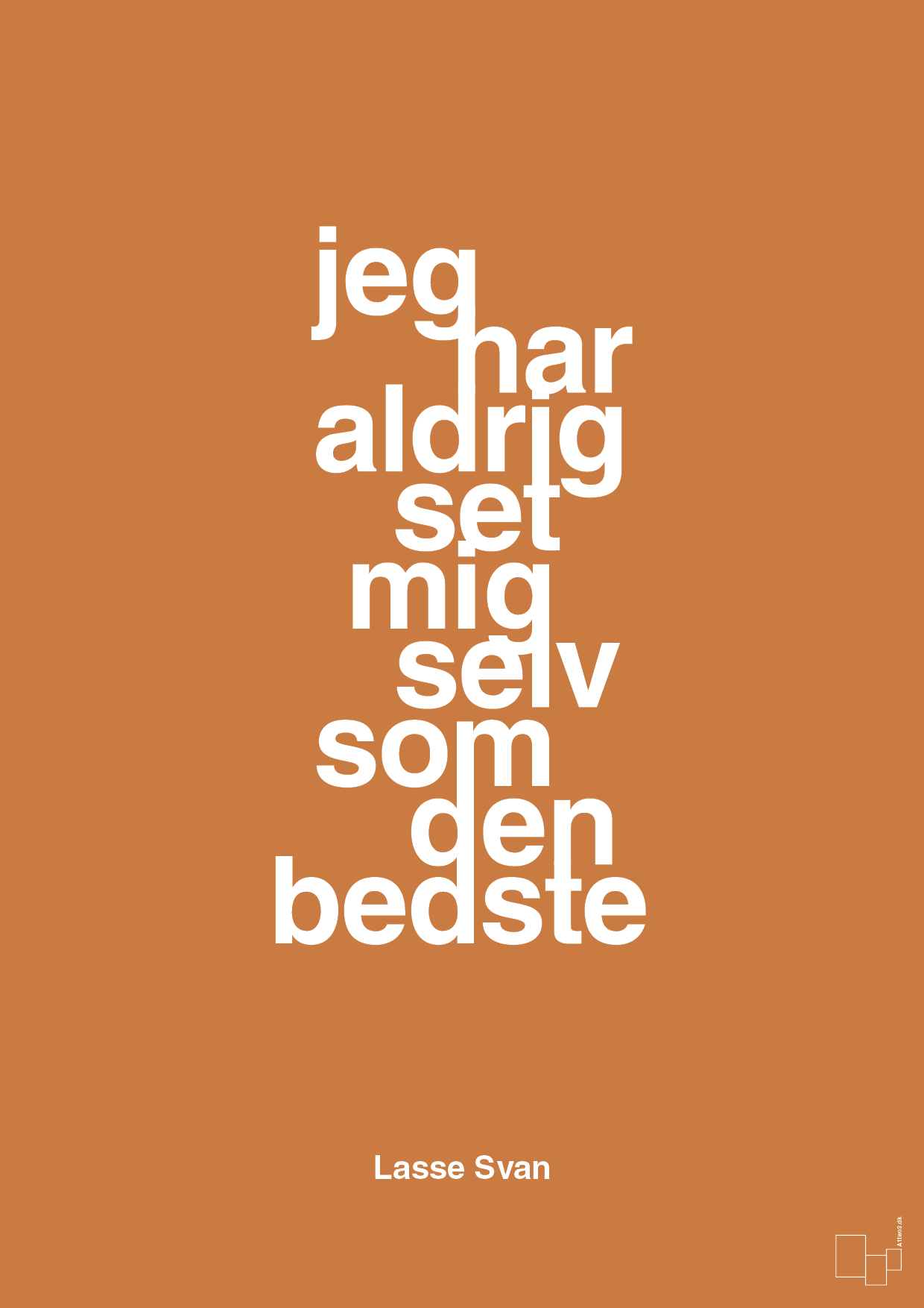 plakat: jeg har aldrig set mig selv som den bedste - rumba orange-Håndbold-A1two3