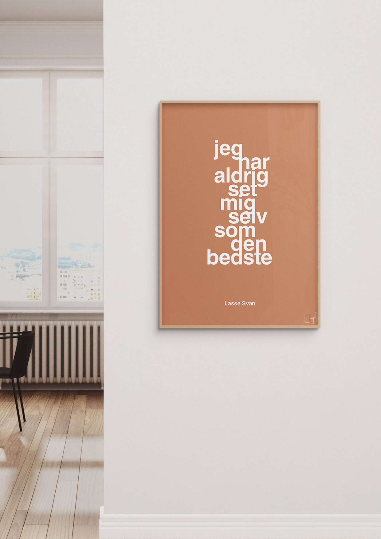 plakat: jeg har aldrig set mig selv som den bedste - graphic charcoal-Håndbold-A1two3