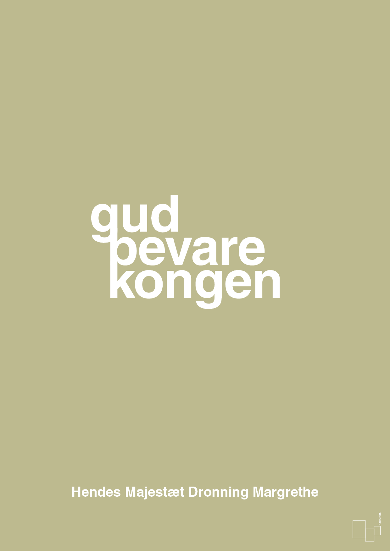 plakat: gud bevare kongen - back to nature-Royale-A1two3