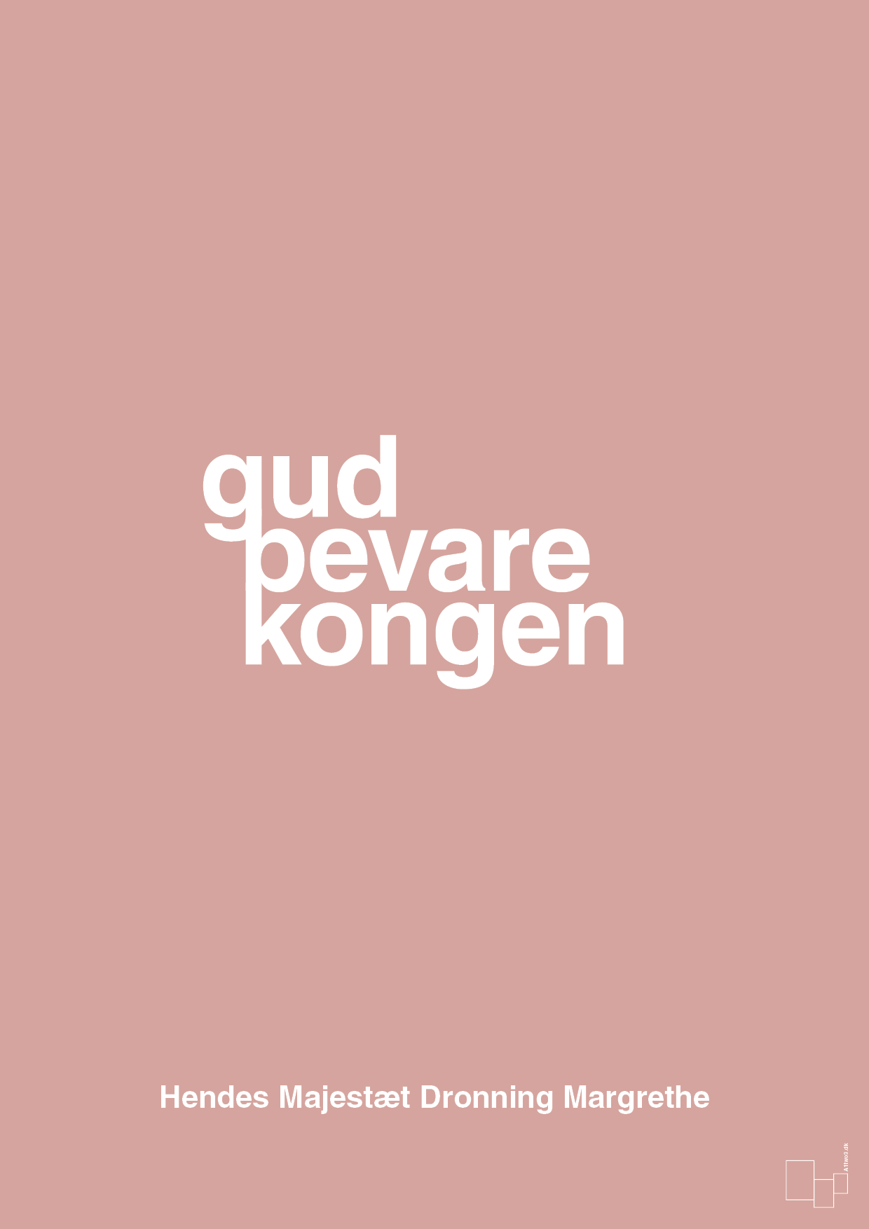plakat: gud bevare kongen - bubble shell-Royale-A1two3