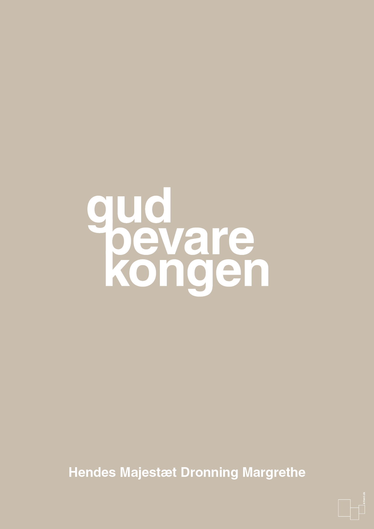 plakat: gud bevare kongen - creamy mushroom-Royale-A1two3