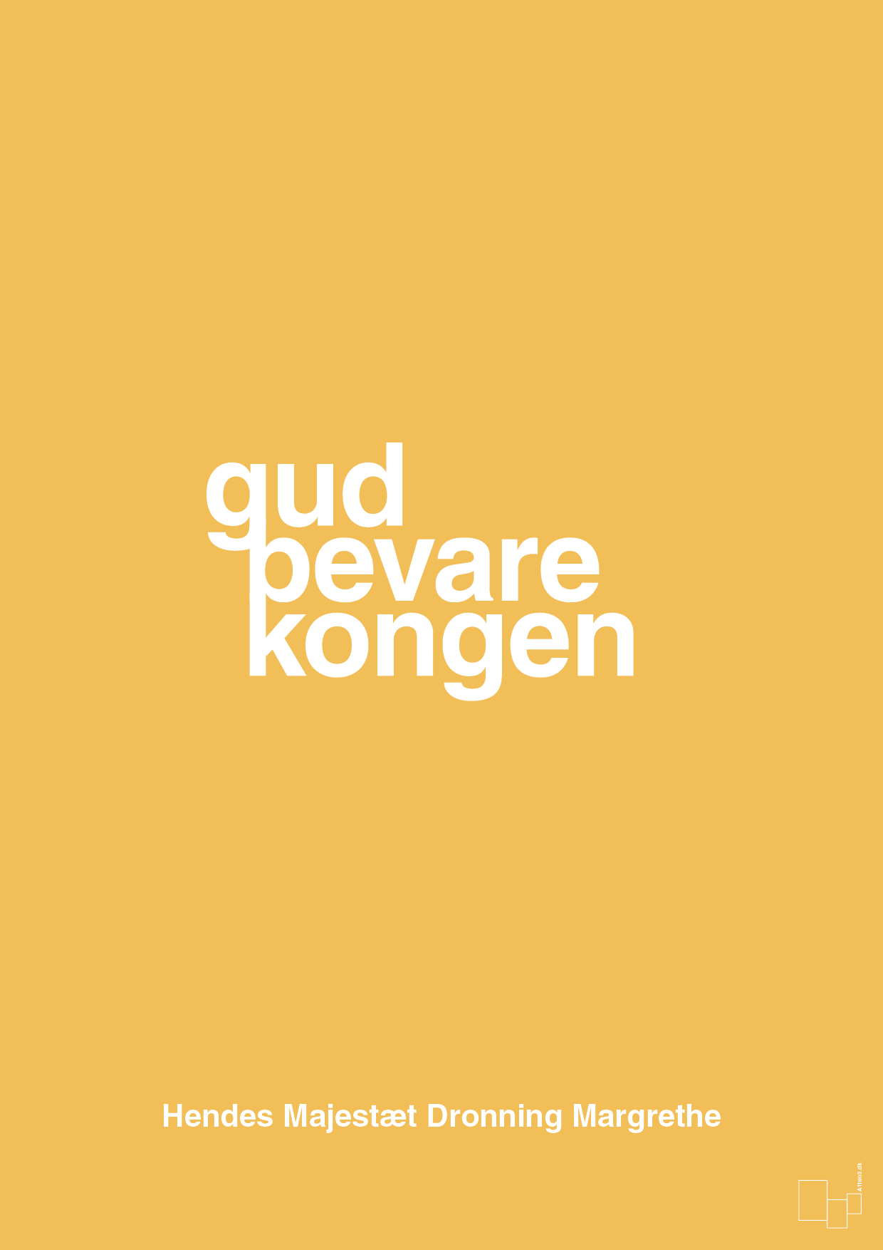 plakat: gud bevare kongen - honeycomb-Royale-A1two3