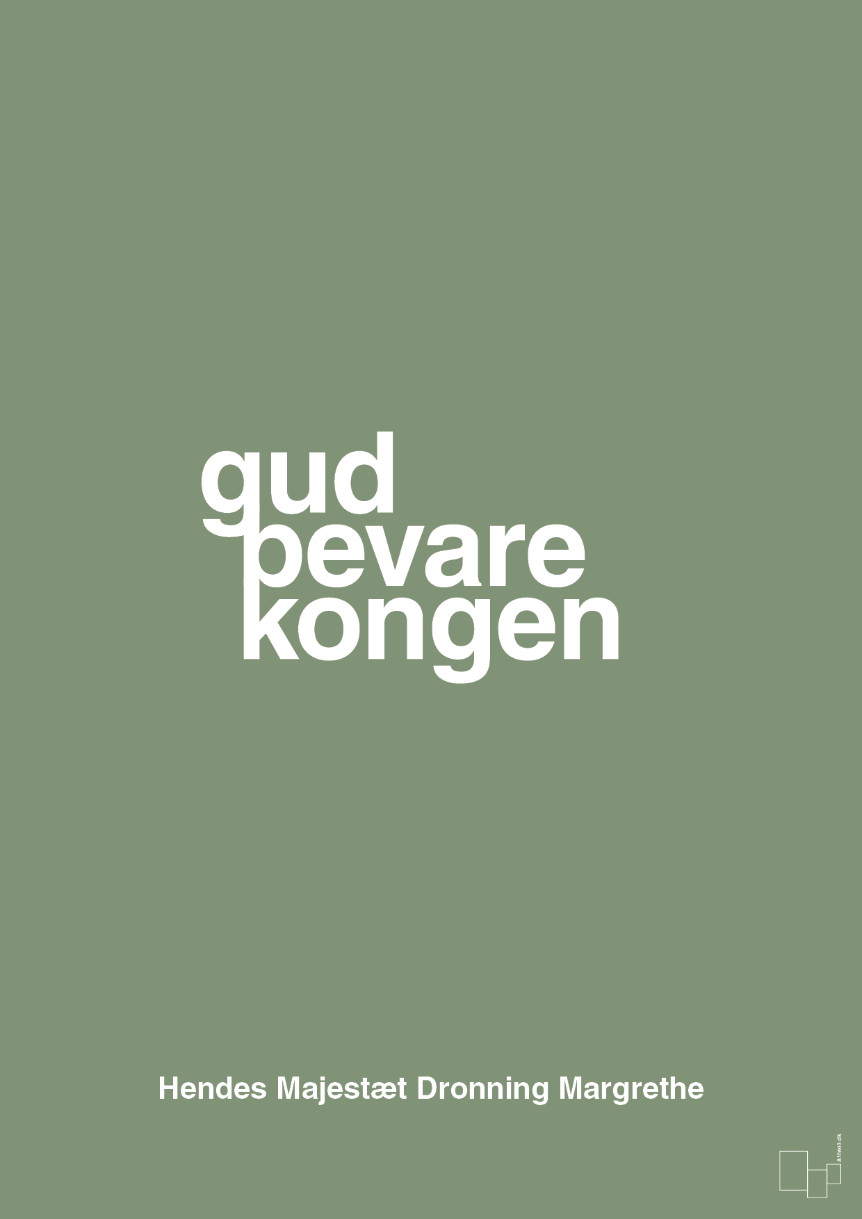 plakat: gud bevare kongen - jade-Royale-A1two3