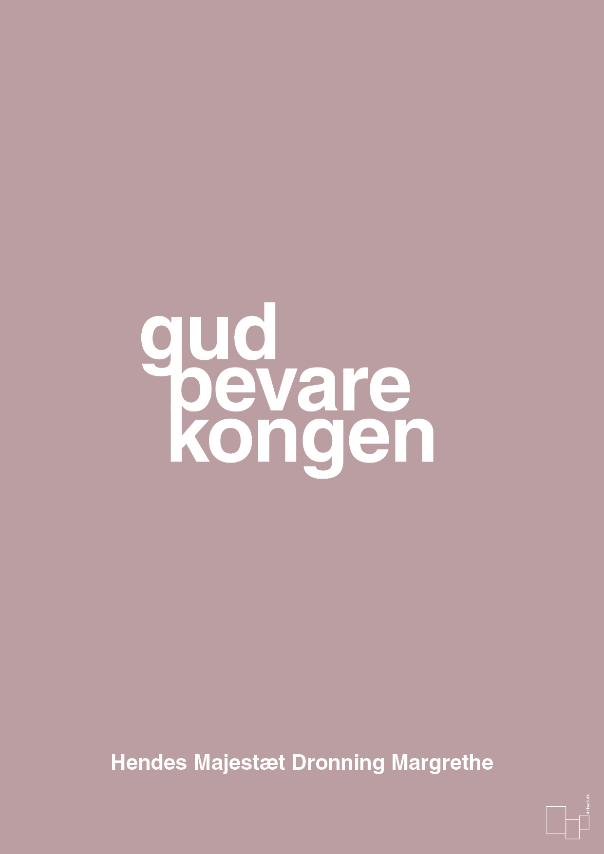 plakat: gud bevare kongen - light rose-Royale-A1two3