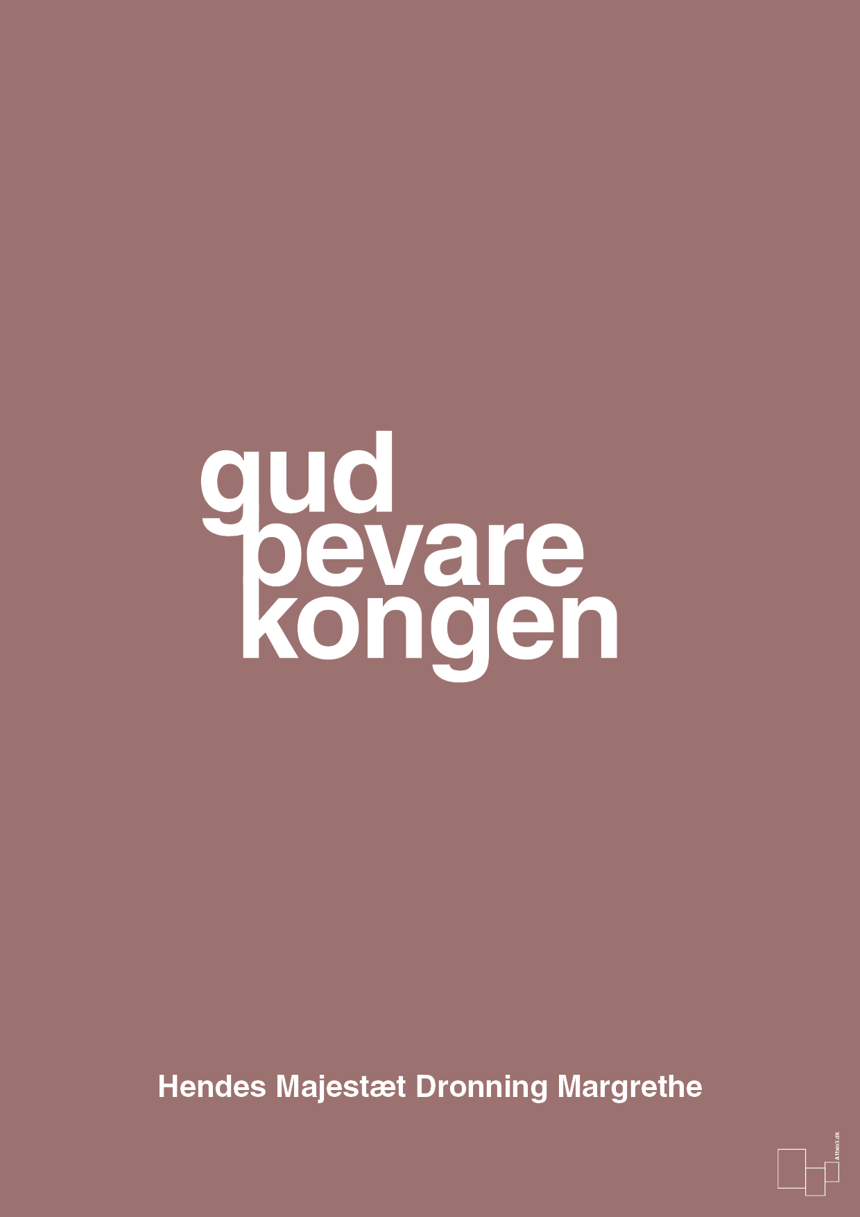 plakat: gud bevare kongen - plum-Royale-A1two3