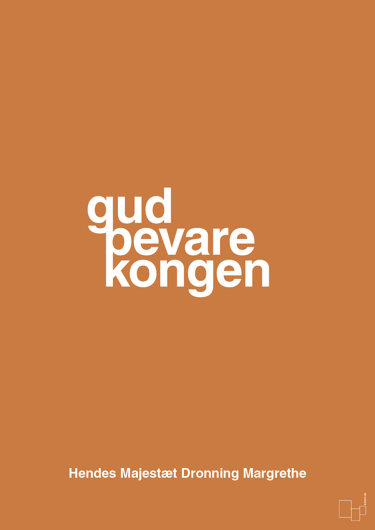 plakat: gud bevare kongen - rumba orange-Royale-A1two3