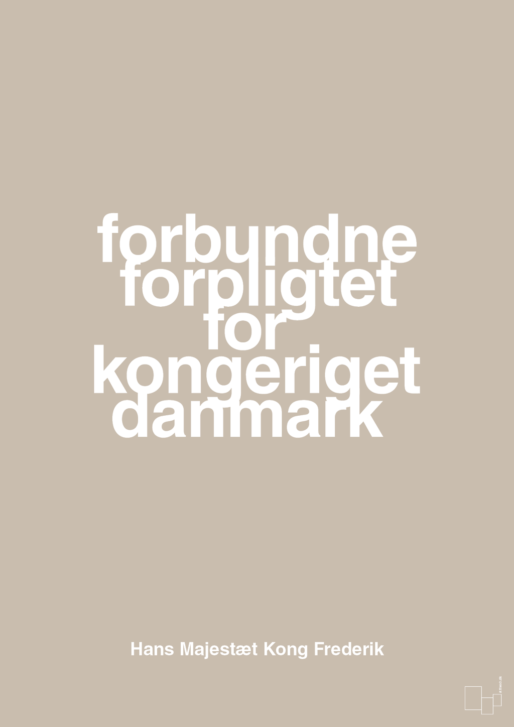 plakat: forbundne forpligtet for kongeriget danmark - creamy mushroom-Royale-A1two3