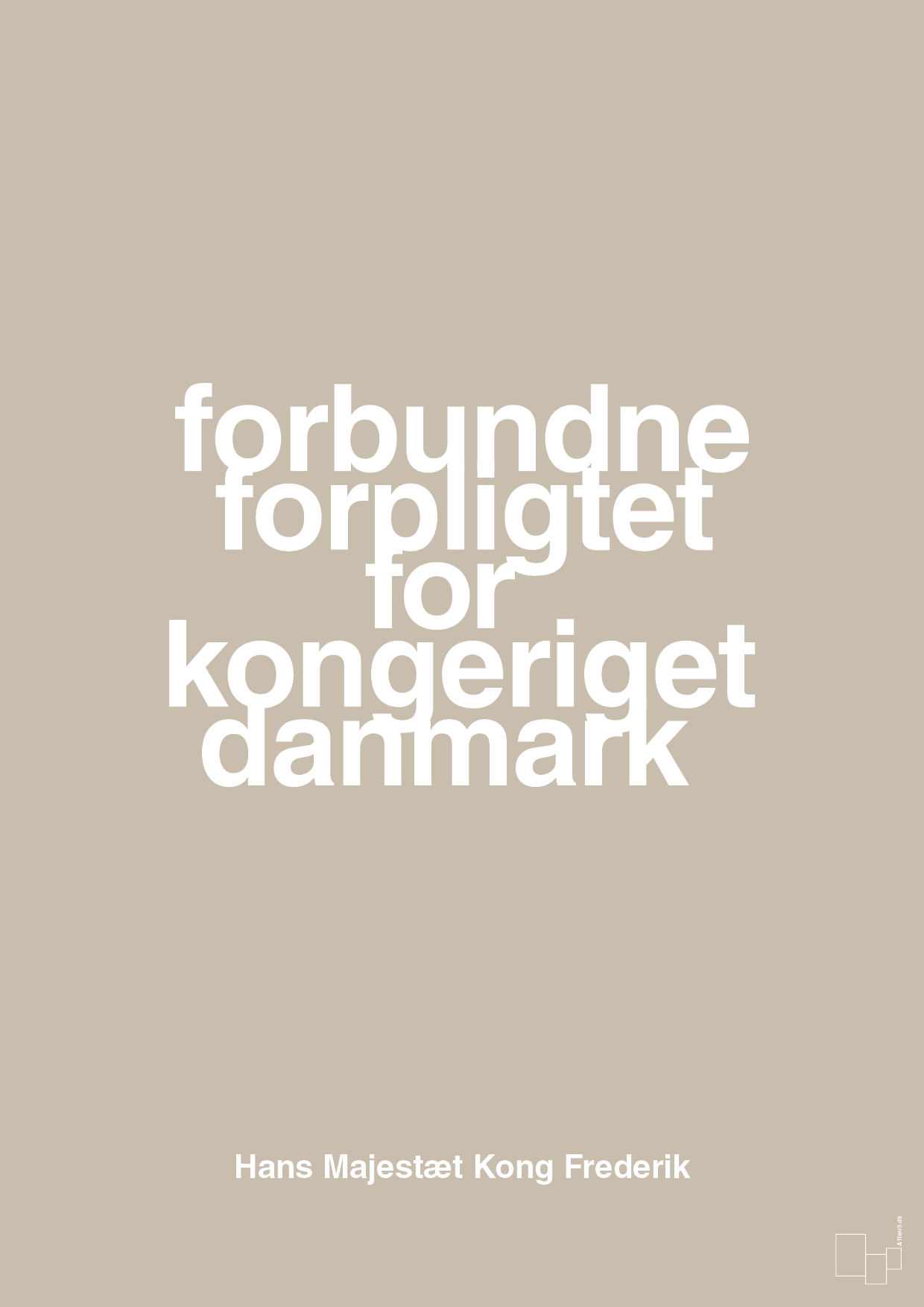plakat: forbundne forpligtet for kongeriget danmark - creamy mushroom-Royale-A1two3