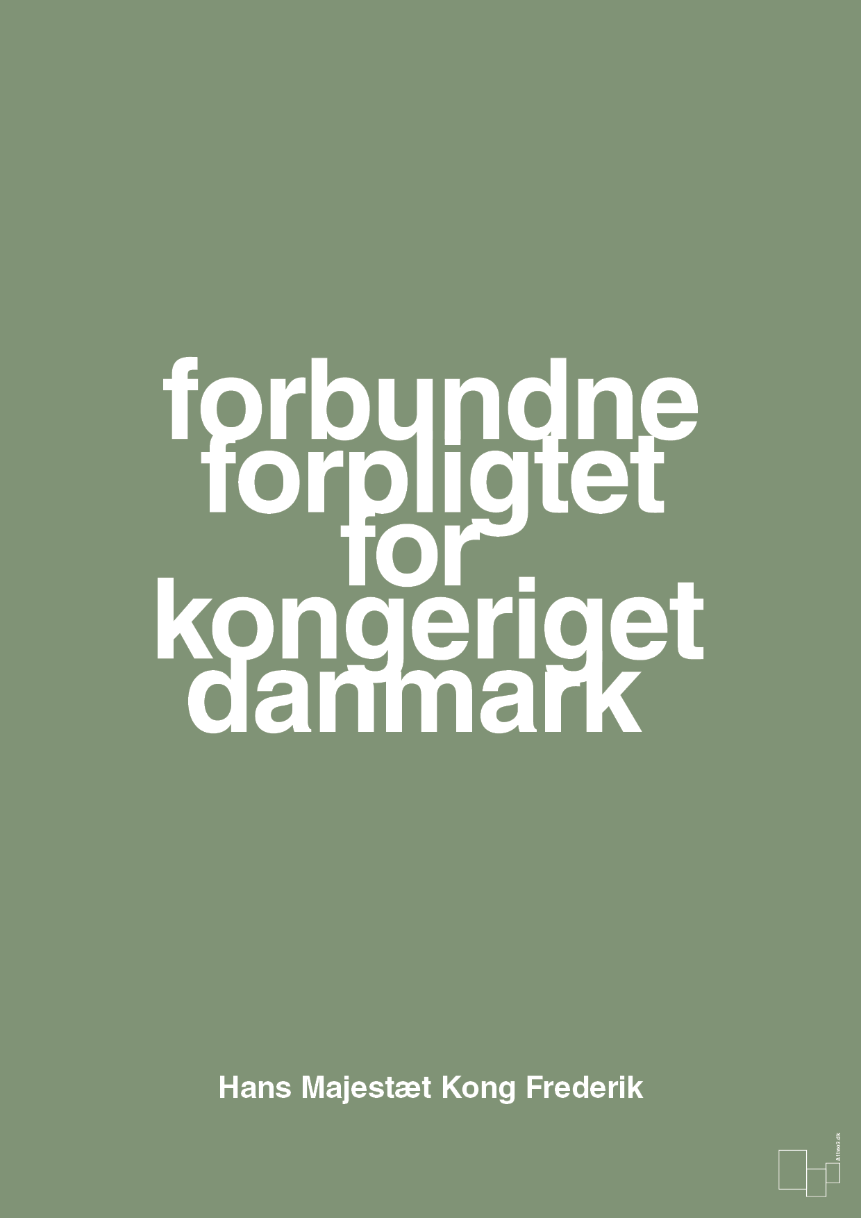 plakat: forbundne forpligtet for kongeriget danmark - jade-Royale-A1two3