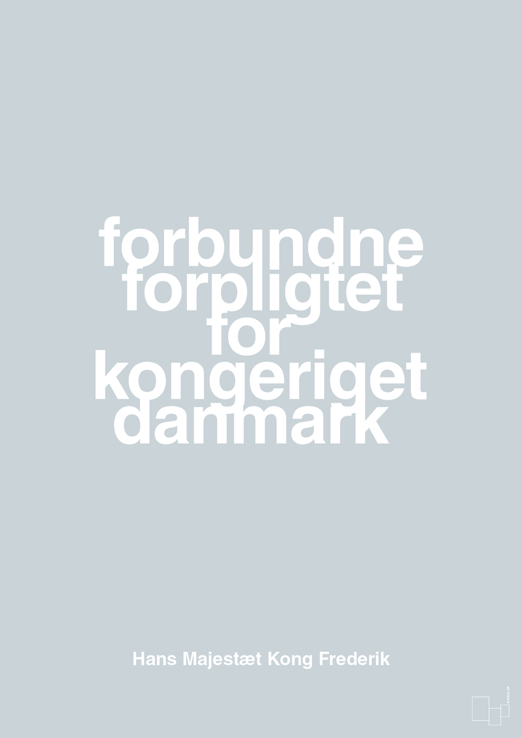 plakat: forbundne forpligtet for kongeriget danmark - light drizzle-Royale-A1two3