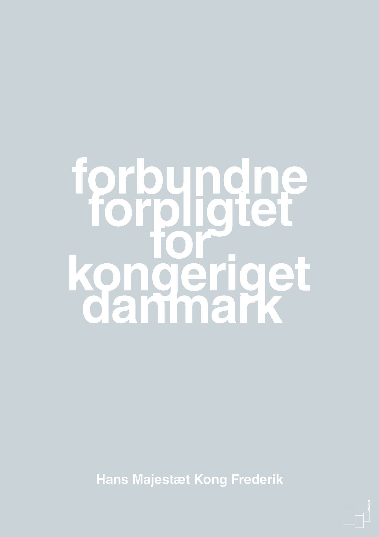 plakat: forbundne forpligtet for kongeriget danmark - light drizzle-Royale-A1two3
