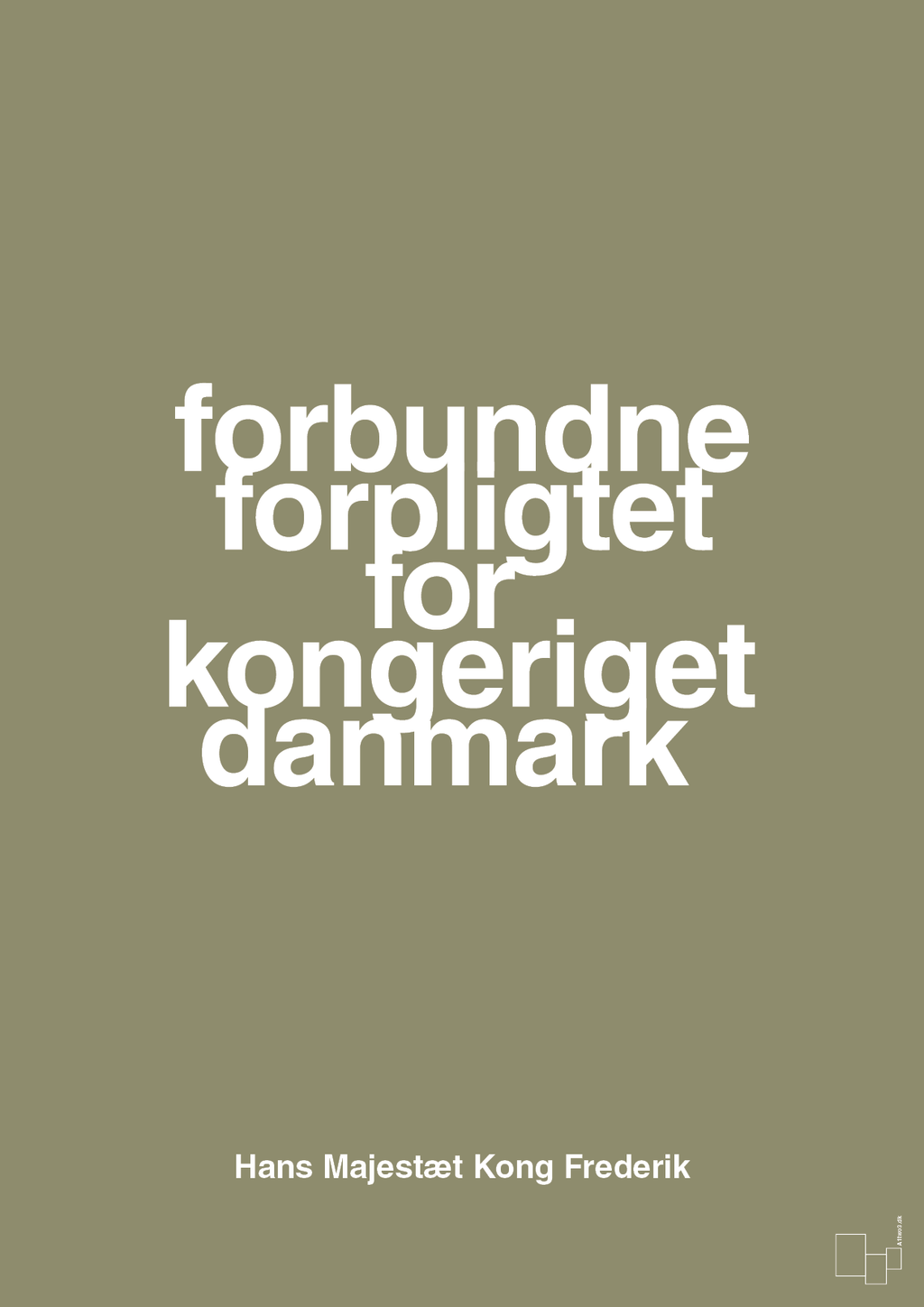 plakat: forbundne forpligtet for kongeriget danmark - misty forrest-Royale-A1two3