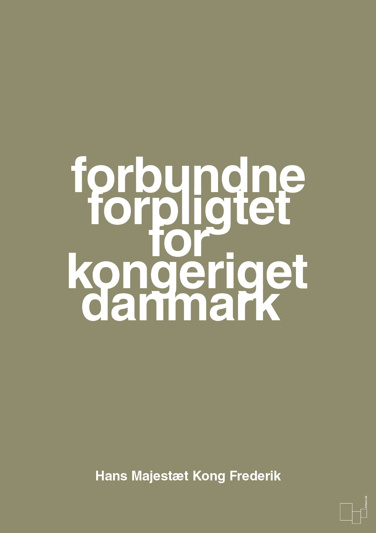 plakat: forbundne forpligtet for kongeriget danmark - misty forrest-Royale-A1two3