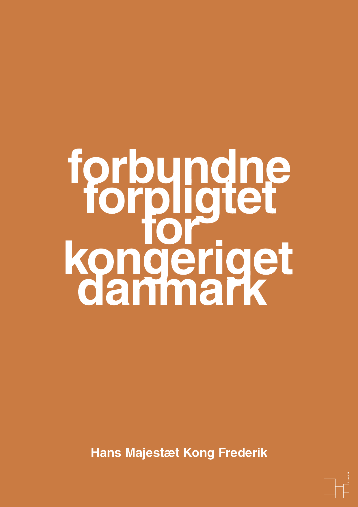 plakat: forbundne forpligtet for kongeriget danmark - rumba orange-Royale-A1two3