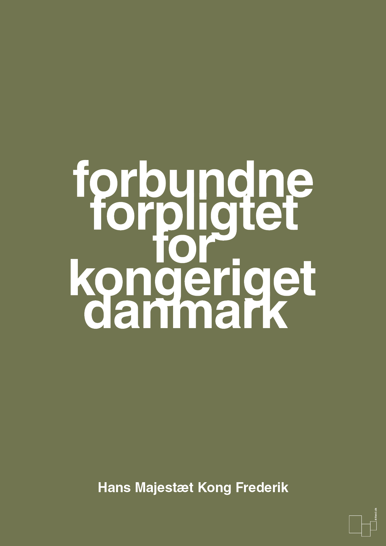 plakat: forbundne forpligtet for kongeriget danmark - secret meadow-Royale-A1two3