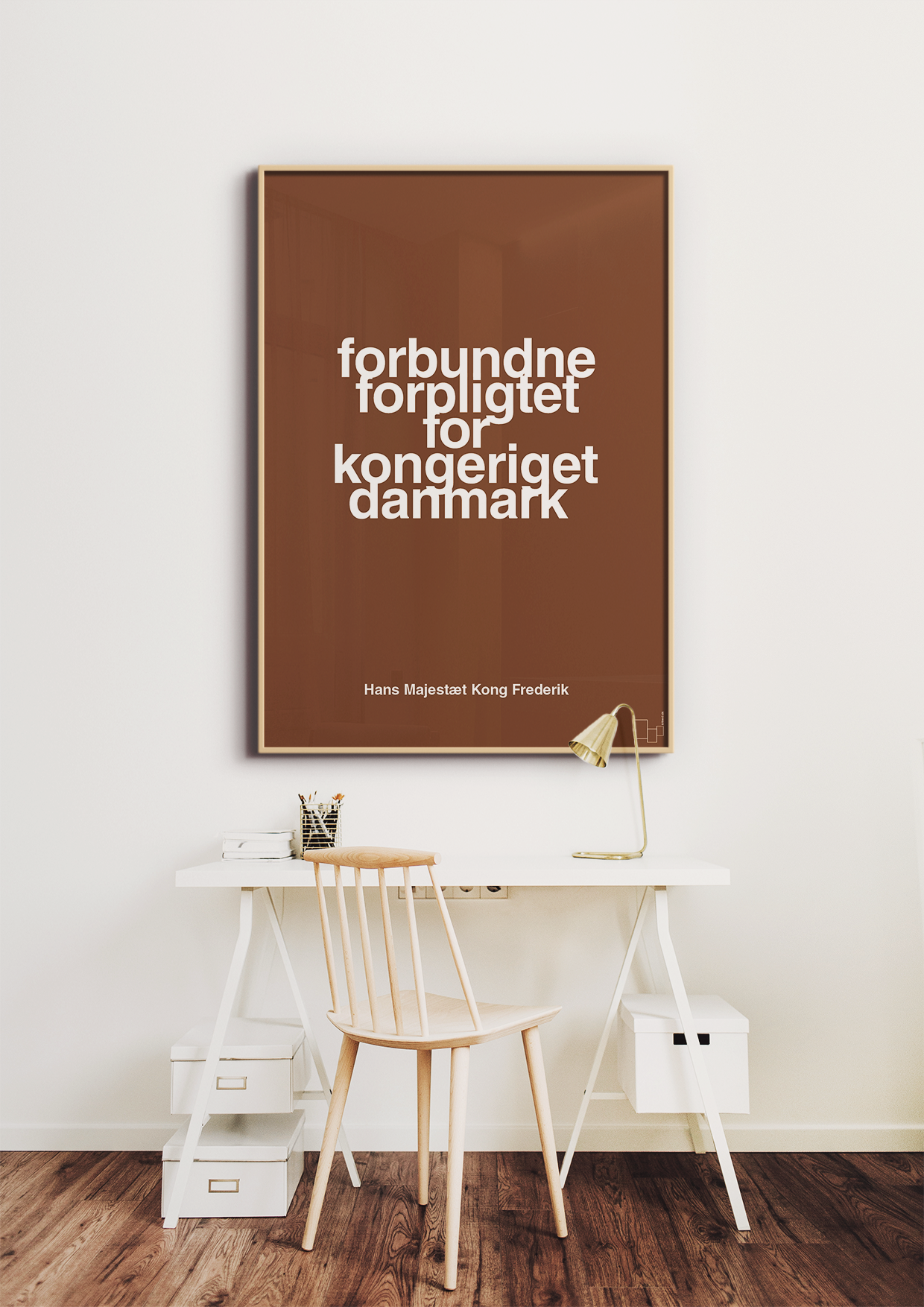plakat: forbundne forpligtet for kongeriget danmark - graphic charcoal-Royale-A1two3