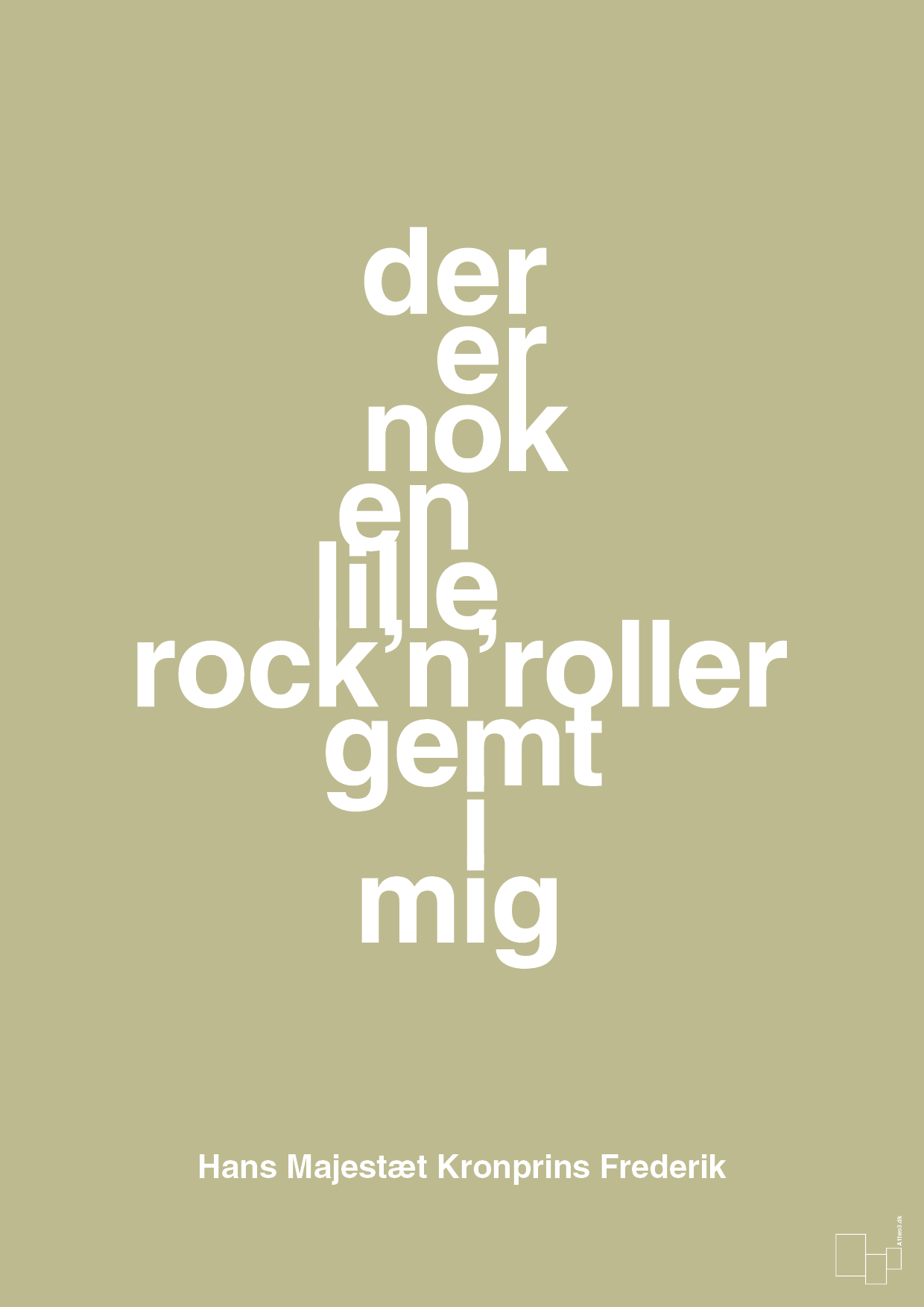 plakat: der er nok en lille rock’n’roller gemt i mig - back to nature-Royale-A1two3