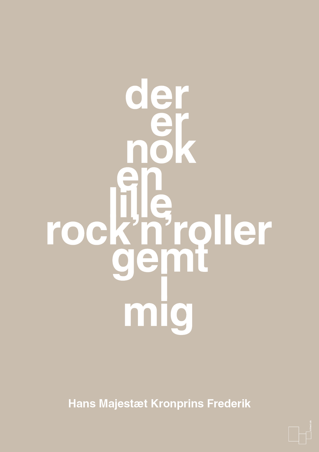 plakat: der er nok en lille rock’n’roller gemt i mig - creamy mushroom-Royale-A1two3