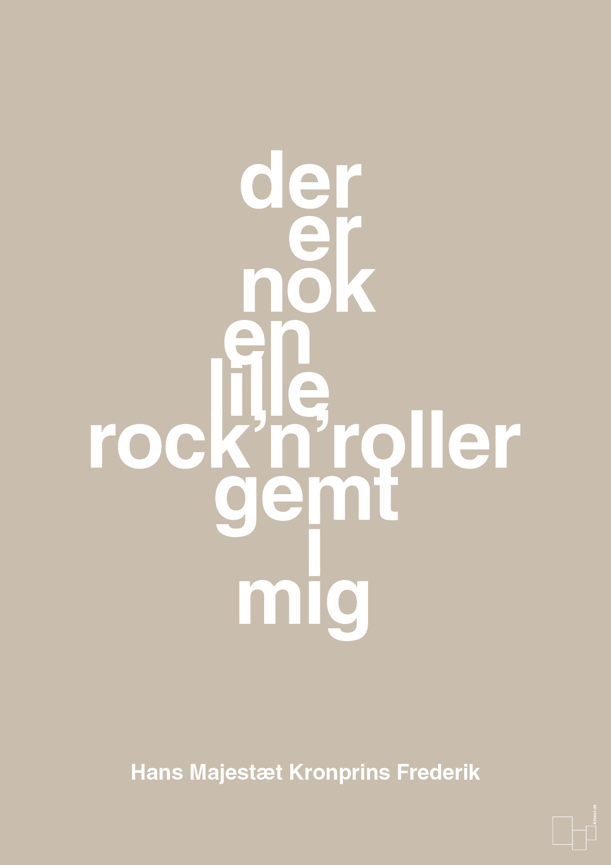 plakat: der er nok en lille rock’n’roller gemt i mig - creamy mushroom-Royale-A1two3