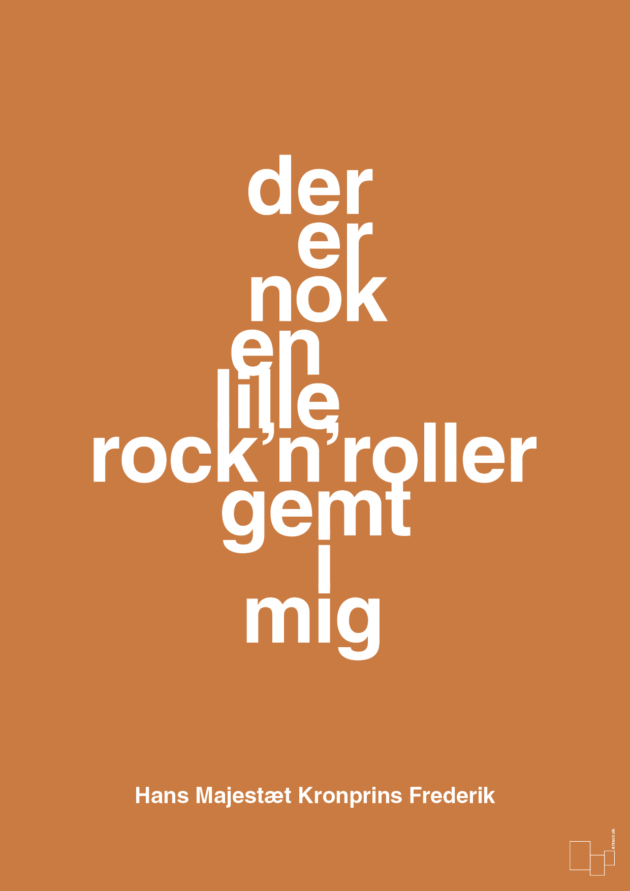 plakat: der er nok en lille rock’n’roller gemt i mig - rumba orange-Royale-A1two3