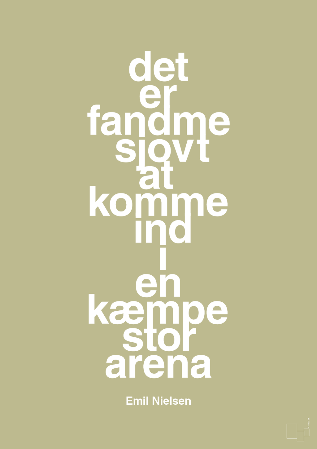plakat: det er fandme sjovt at komme ind i en kæmpe stor arena - back to nature-Håndbold-A1two3