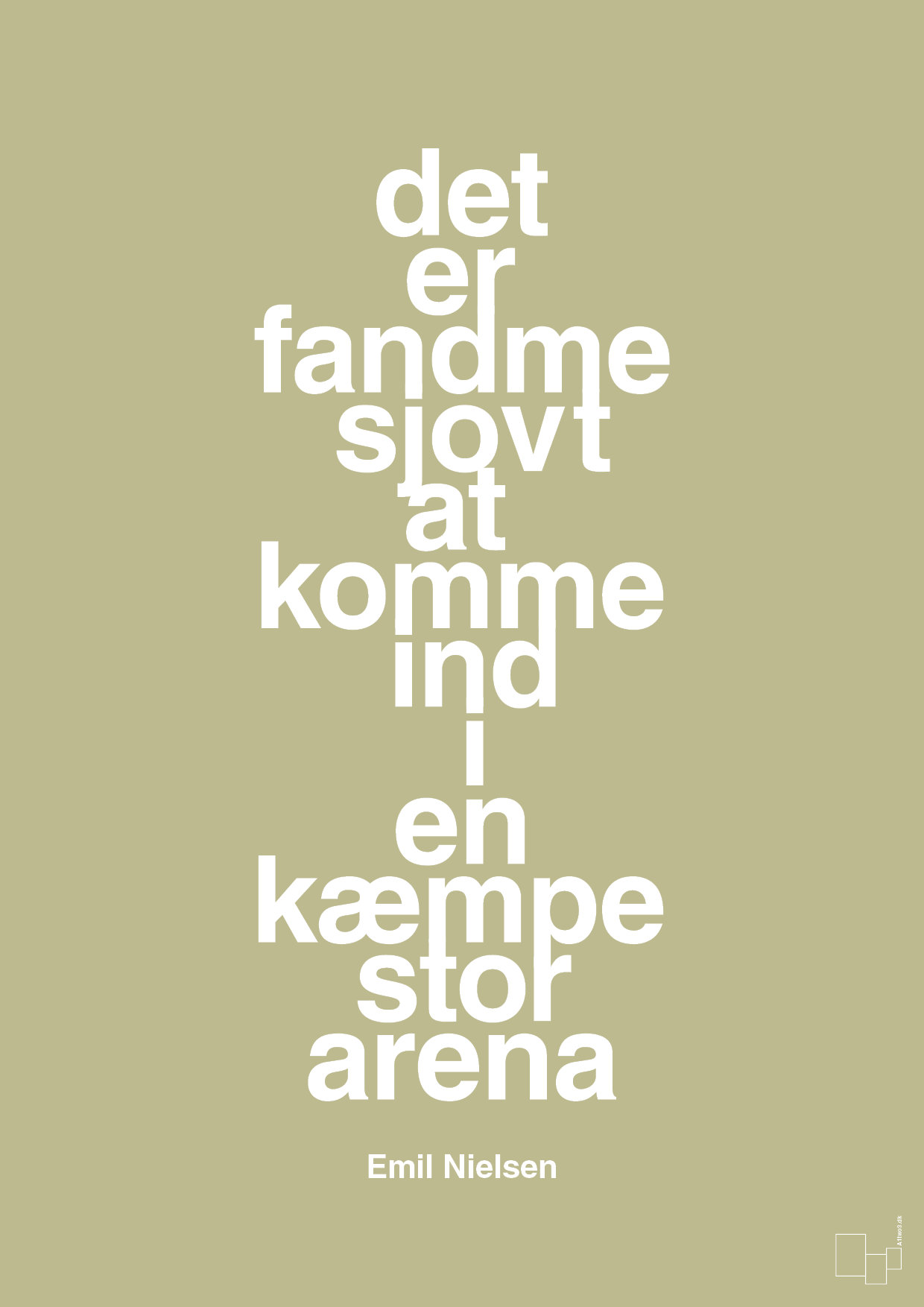 plakat: det er fandme sjovt at komme ind i en kæmpe stor arena - back to nature-Håndbold-A1two3