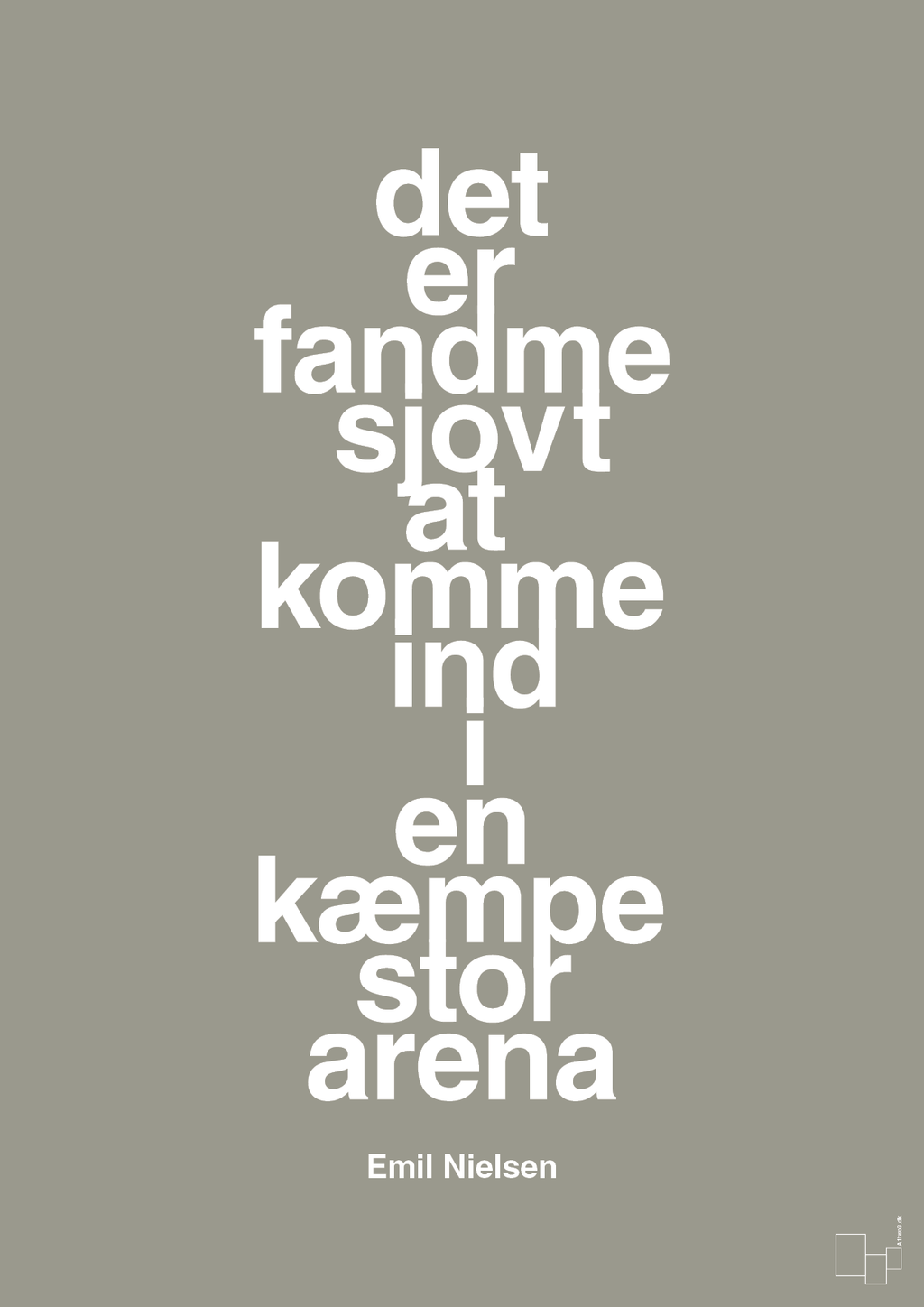 plakat: det er fandme sjovt at komme ind i en kæmpe stor arena - battleship gray-Håndbold-A1two3