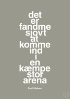 plakat: det er fandme sjovt at komme ind i en kæmpe stor arena - battleship gray-Håndbold-A1two3