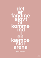plakat: det er fandme sjovt at komme ind i en kæmpe stor arena - bubble shell-Håndbold-A1two3