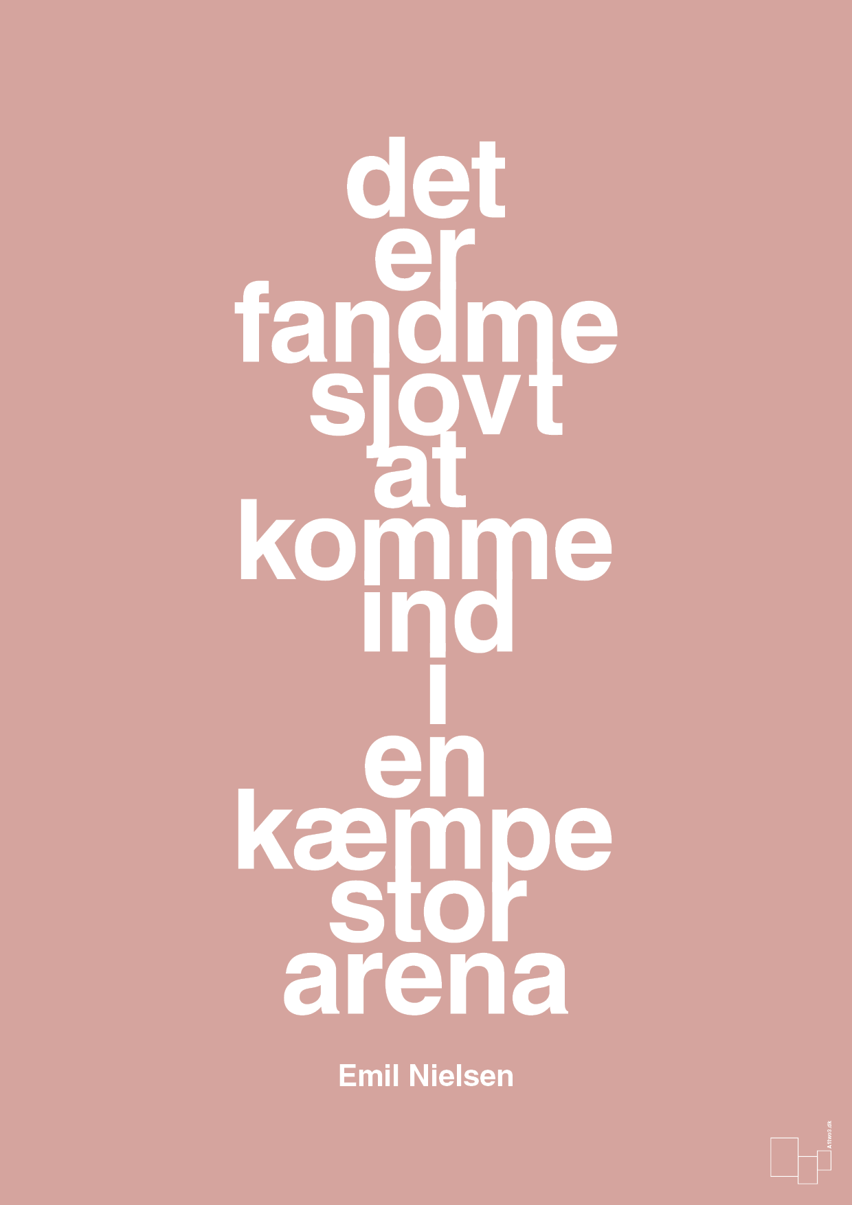 plakat: det er fandme sjovt at komme ind i en kæmpe stor arena - bubble shell-Håndbold-A1two3