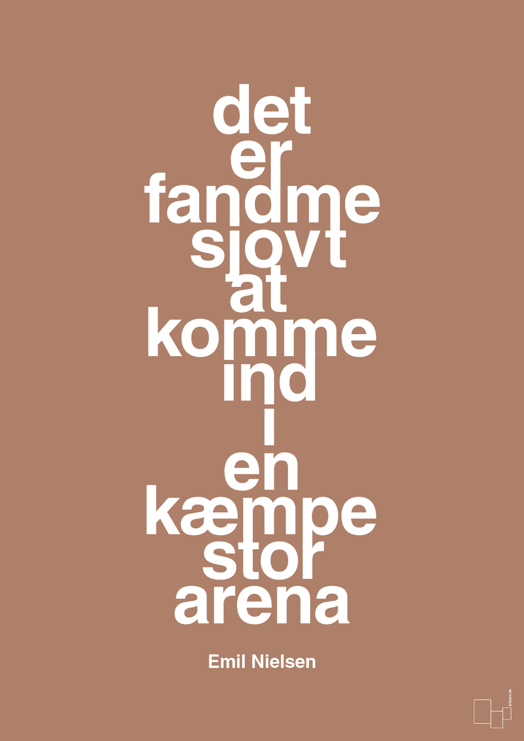 plakat: det er fandme sjovt at komme ind i en kæmpe stor arena - cider spice-Håndbold-A1two3