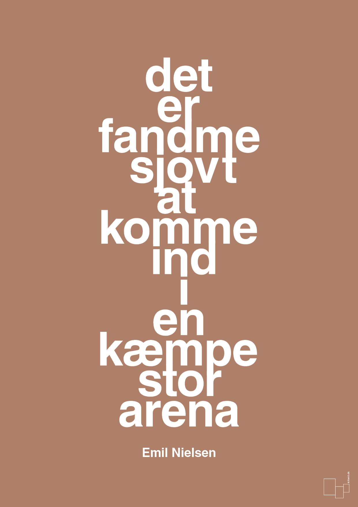 plakat: det er fandme sjovt at komme ind i en kæmpe stor arena - cider spice-Håndbold-A1two3