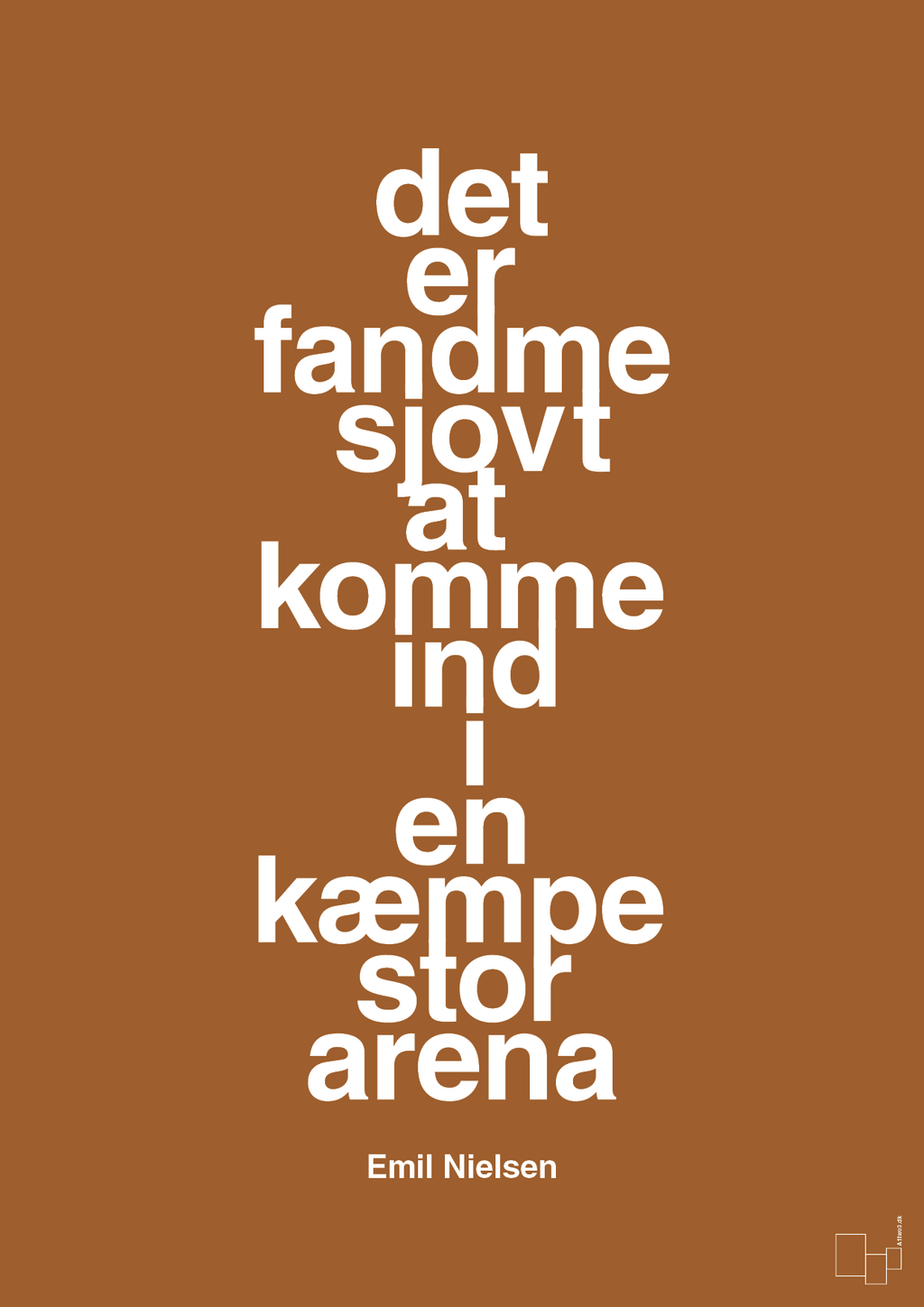 plakat: det er fandme sjovt at komme ind i en kæmpe stor arena - cognac-Håndbold-A1two3