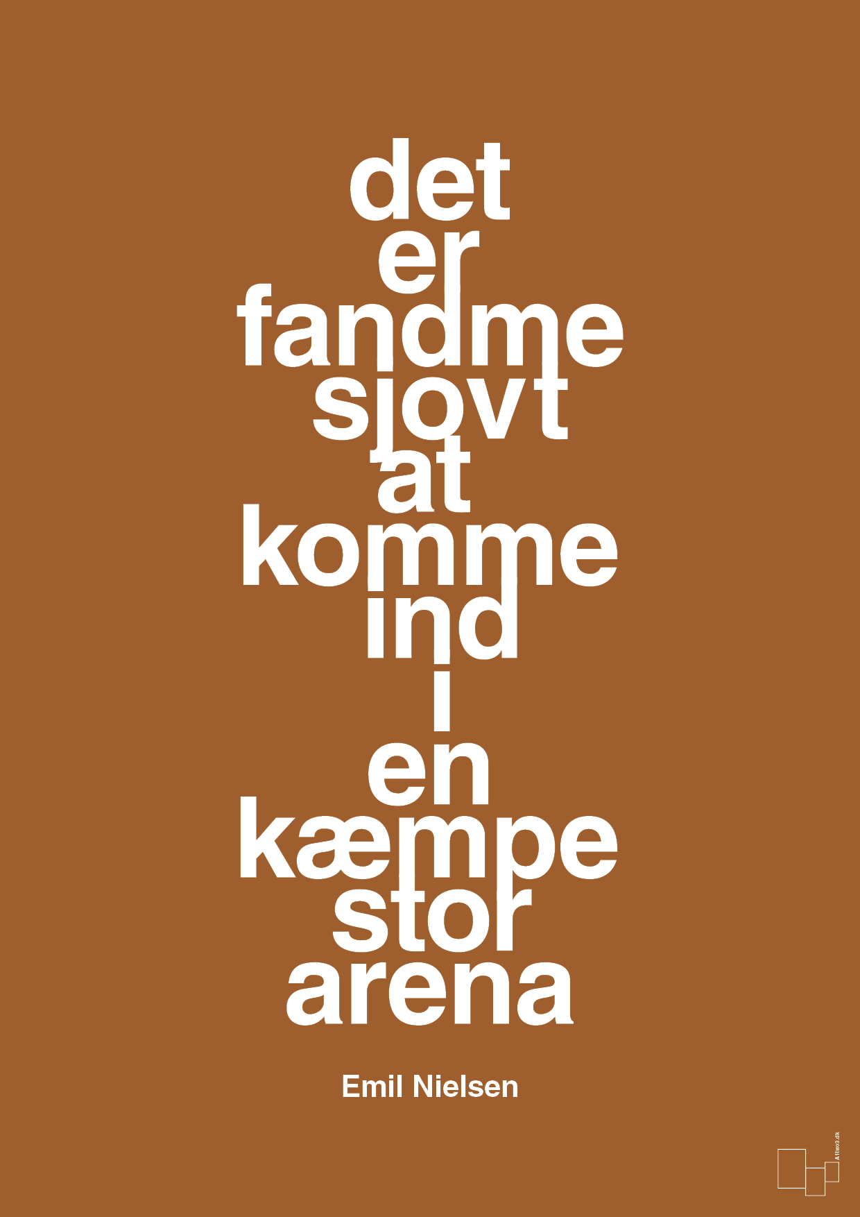 plakat: det er fandme sjovt at komme ind i en kæmpe stor arena - cognac-Håndbold-A1two3