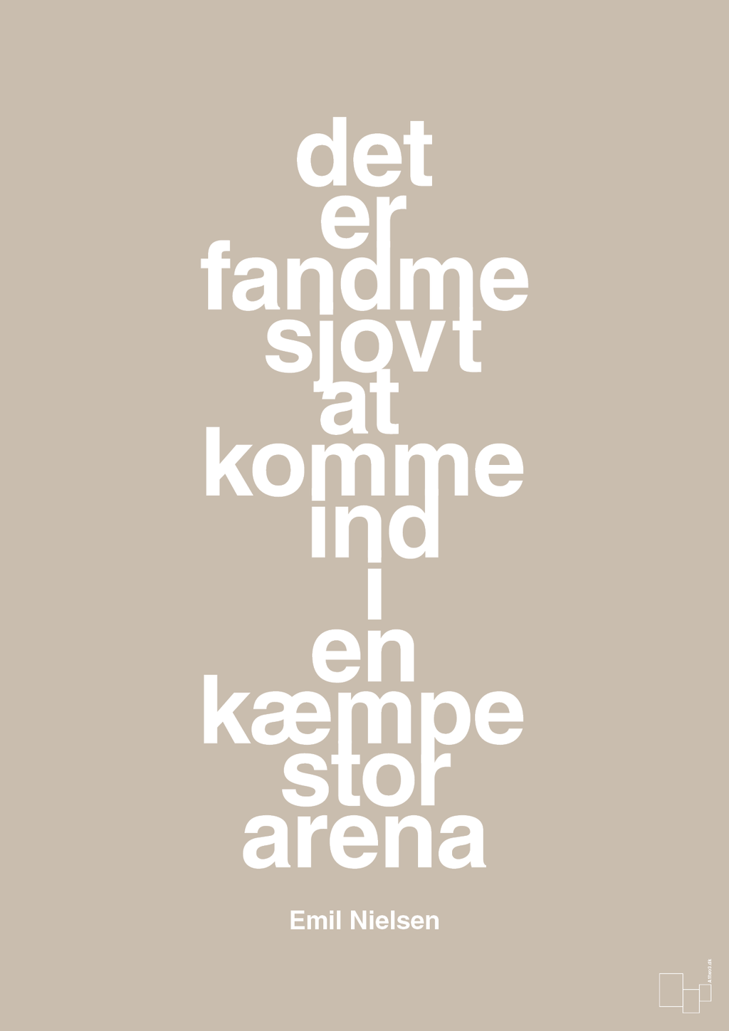 plakat: det er fandme sjovt at komme ind i en kæmpe stor arena - creamy mushroom-Håndbold-A1two3