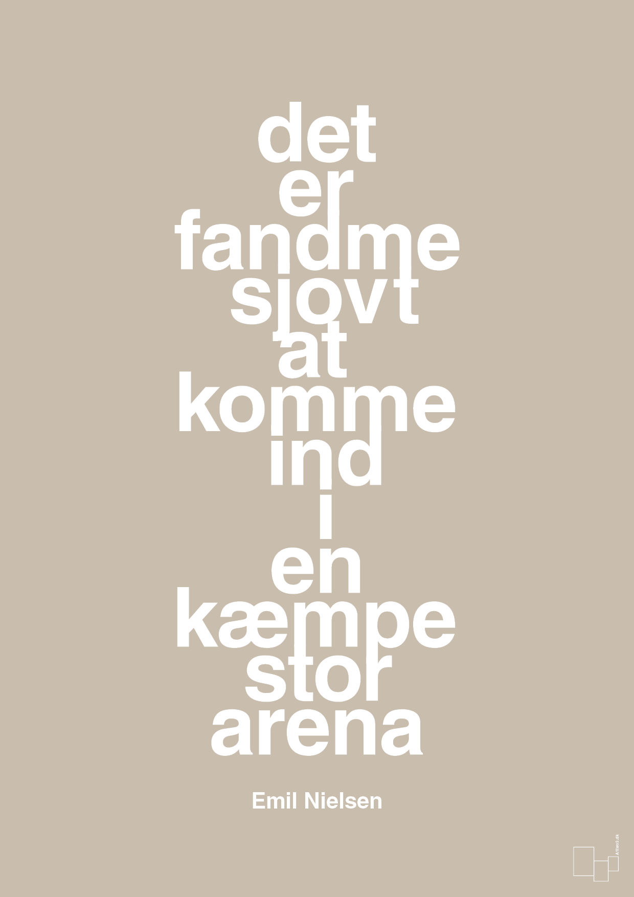 plakat: det er fandme sjovt at komme ind i en kæmpe stor arena - creamy mushroom-Håndbold-A1two3