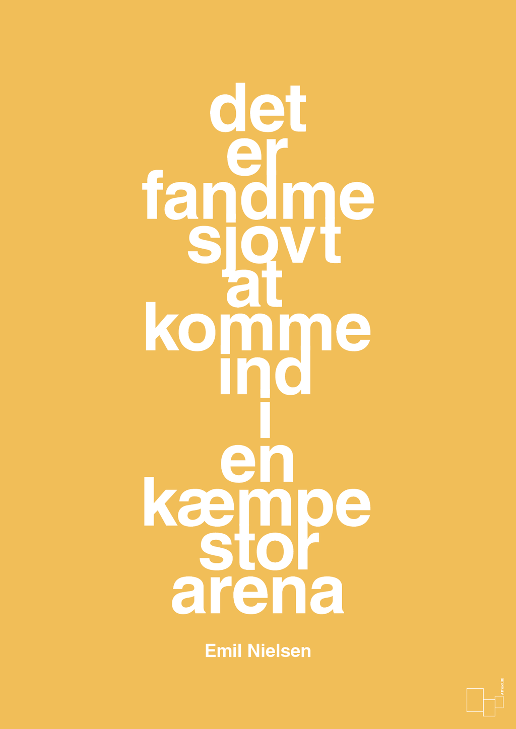 plakat: det er fandme sjovt at komme ind i en kæmpe stor arena - honeycomb-Håndbold-A1two3