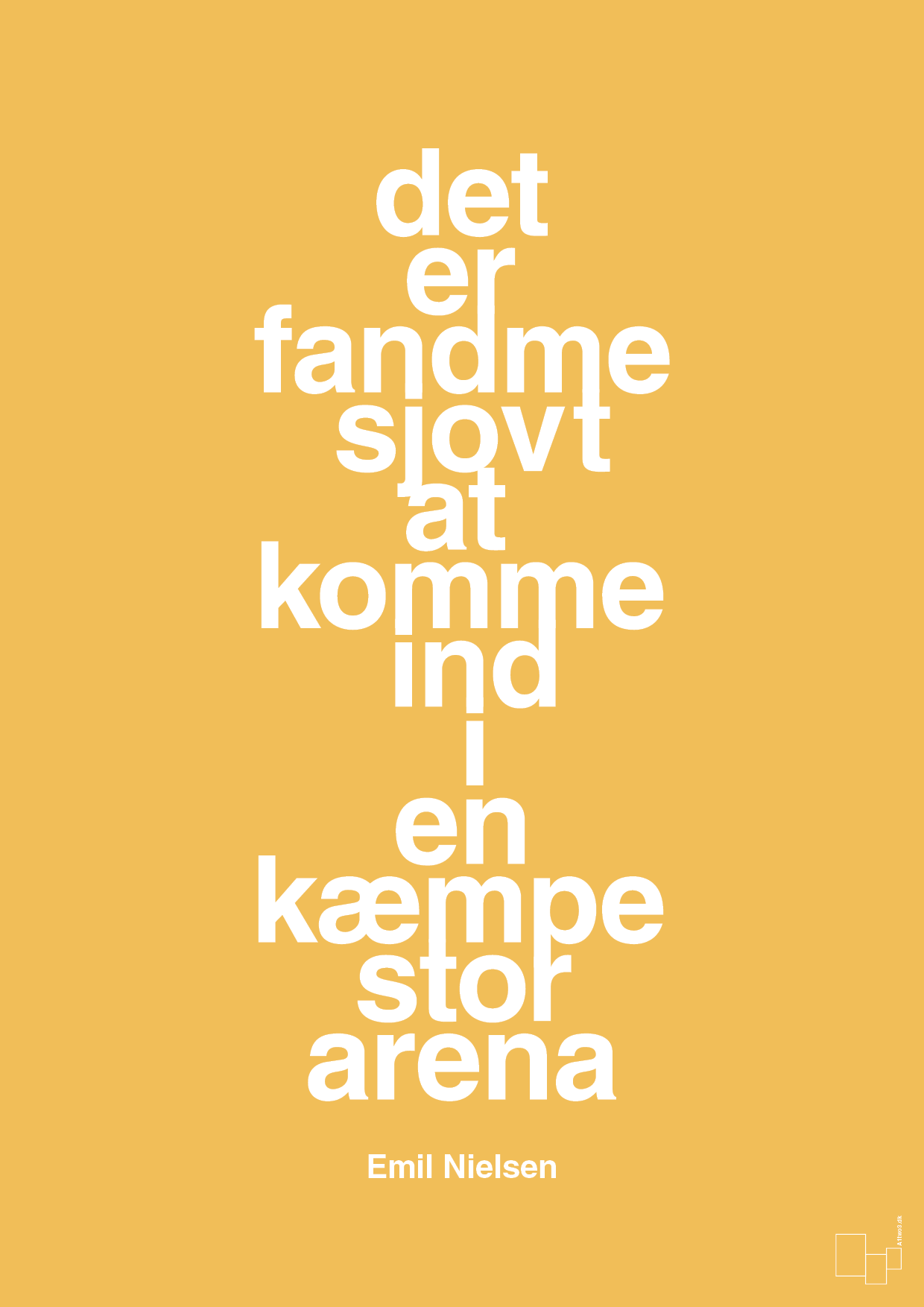 plakat: det er fandme sjovt at komme ind i en kæmpe stor arena - honeycomb-Håndbold-A1two3