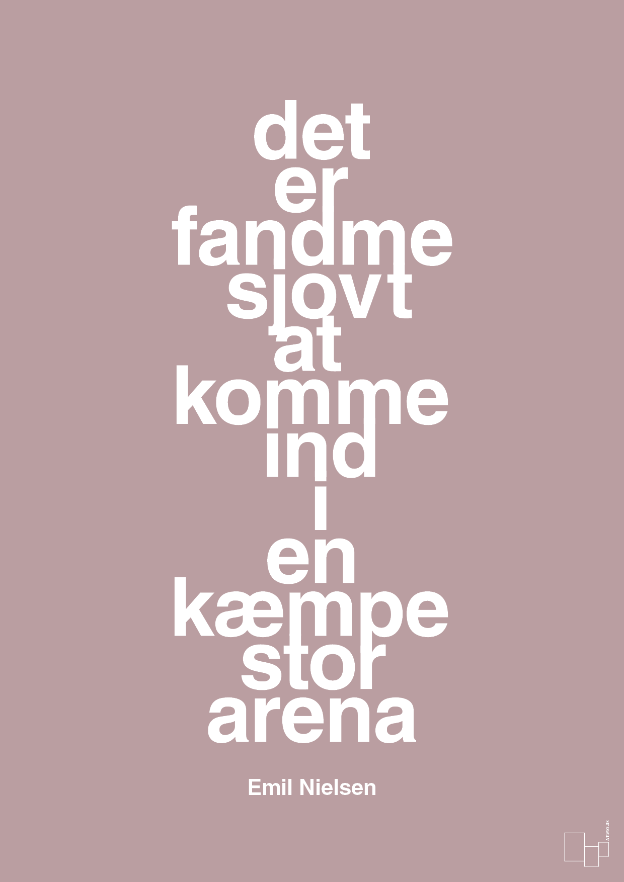 plakat: det er fandme sjovt at komme ind i en kæmpe stor arena - light rose-Håndbold-A1two3