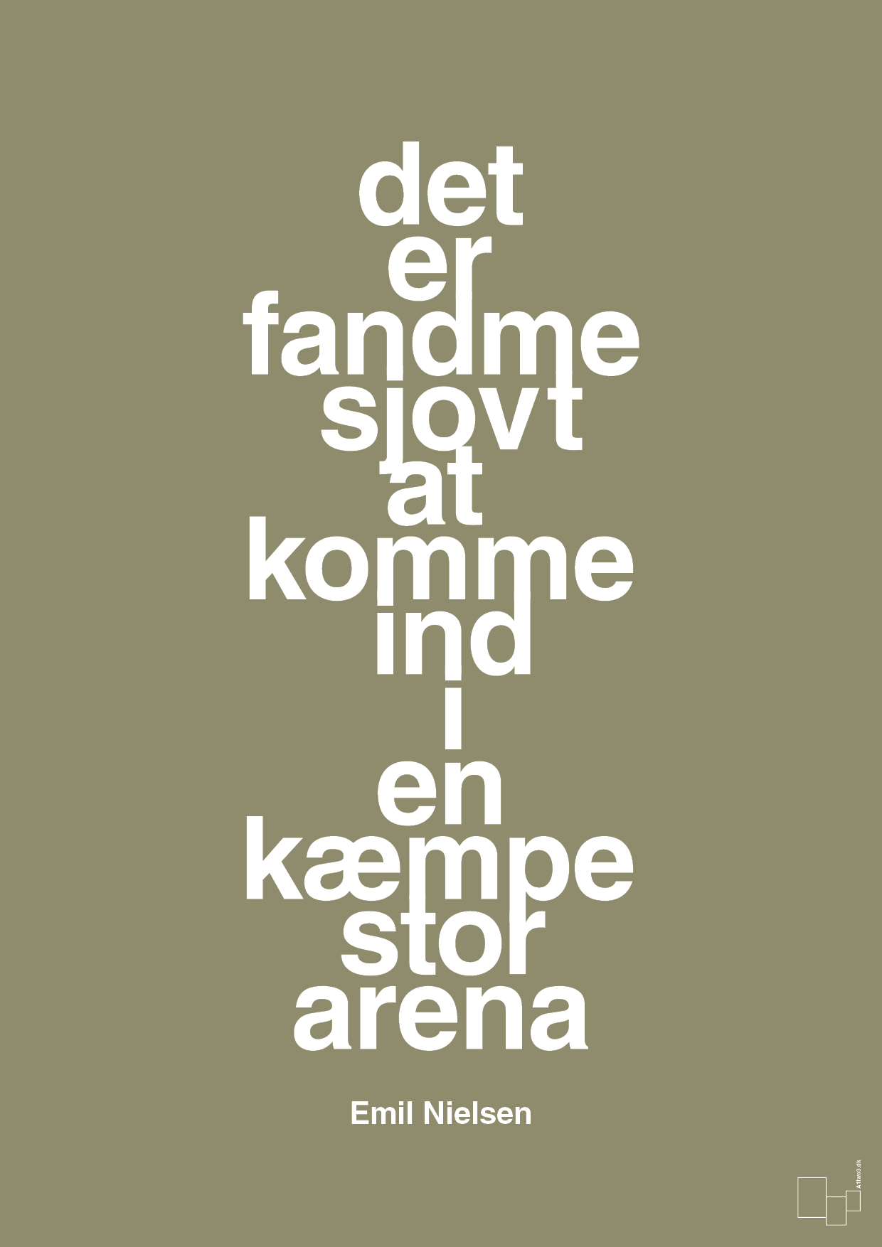 plakat: det er fandme sjovt at komme ind i en kæmpe stor arena - misty forrest-Håndbold-A1two3