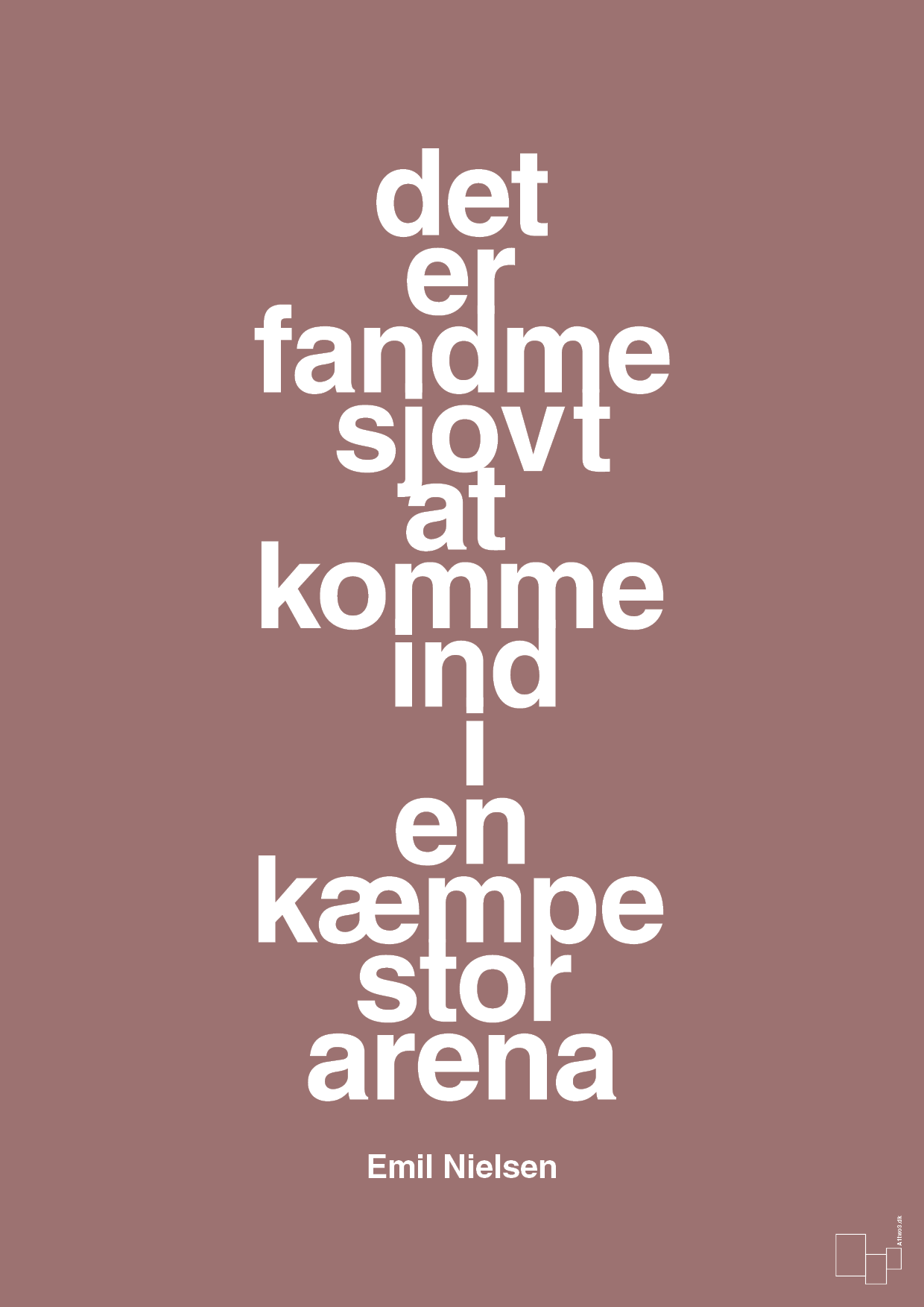 plakat: det er fandme sjovt at komme ind i en kæmpe stor arena - plum-Håndbold-A1two3