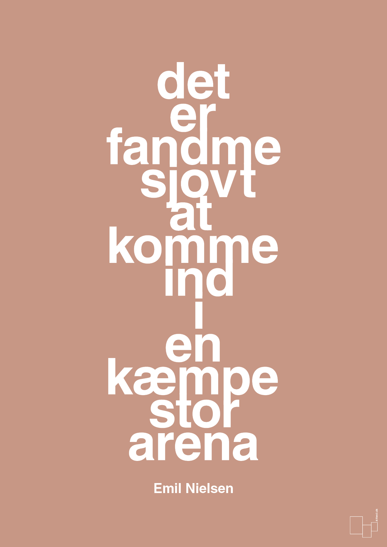 plakat: det er fandme sjovt at komme ind i en kæmpe stor arena - powder-Håndbold-A1two3