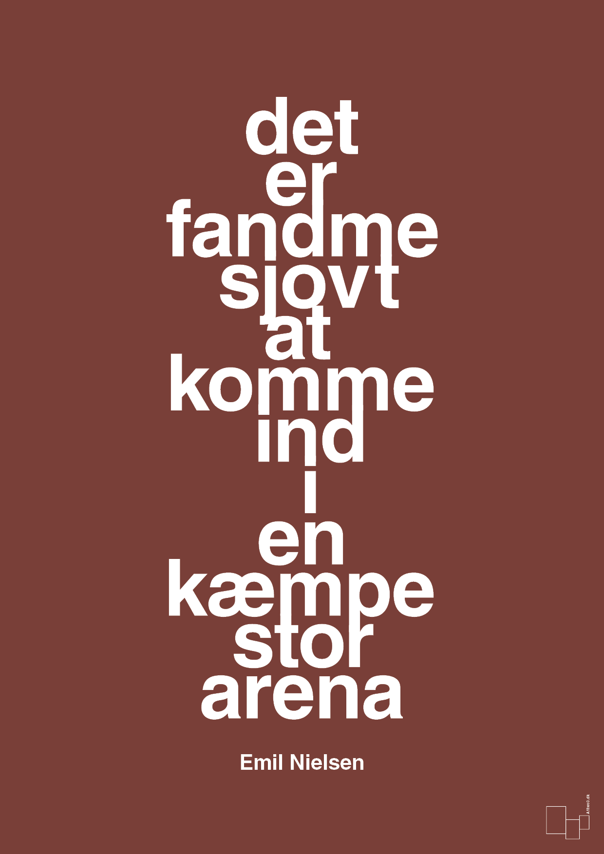 plakat: det er fandme sjovt at komme ind i en kæmpe stor arena - red pepper-Håndbold-A1two3