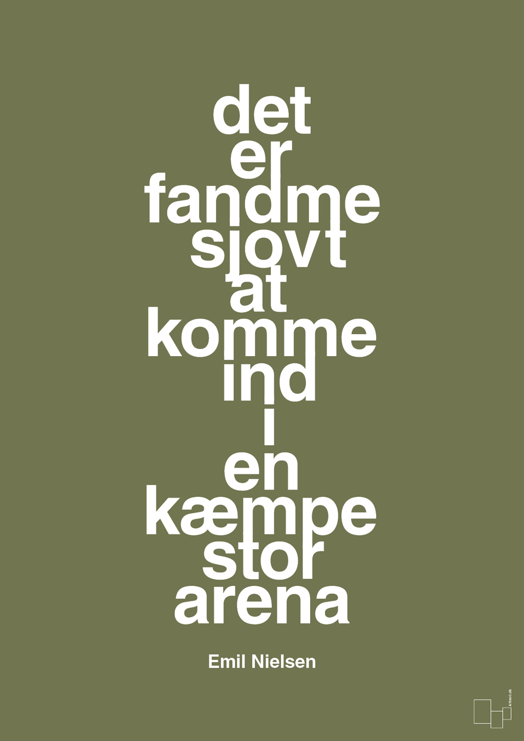 plakat: det er fandme sjovt at komme ind i en kæmpe stor arena - secret meadow-Håndbold-A1two3